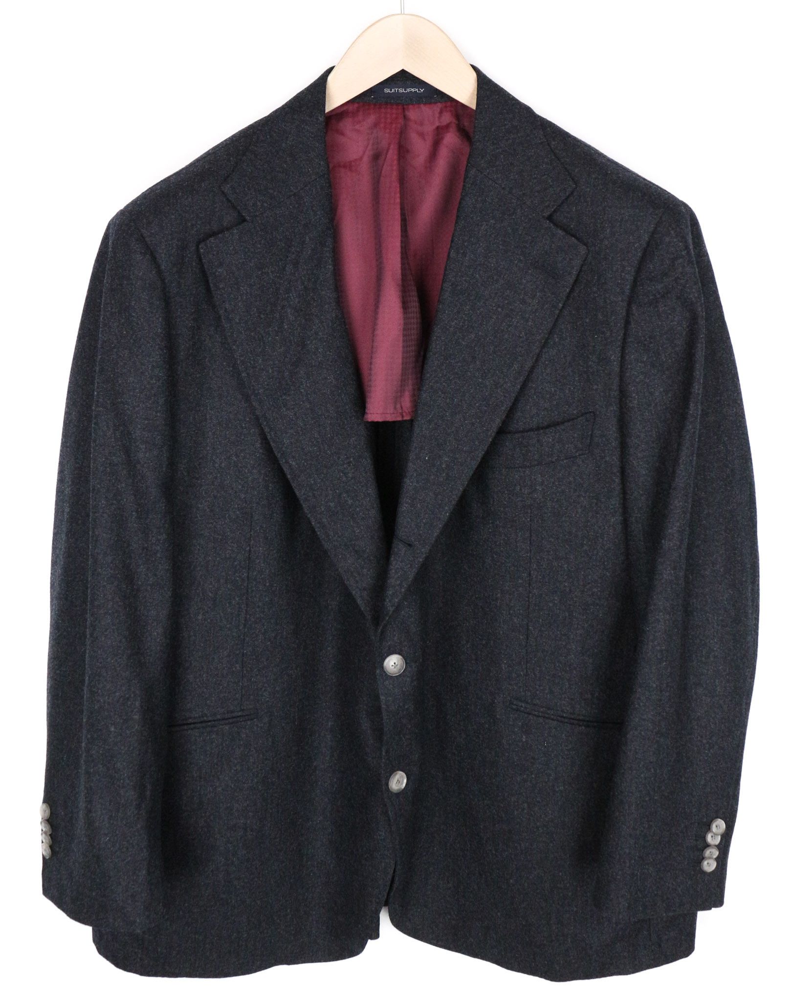 Suitsupply LA SPALLA UK56S Grey Wool Blazer 73314 Size 54R - 1 Thumbnail