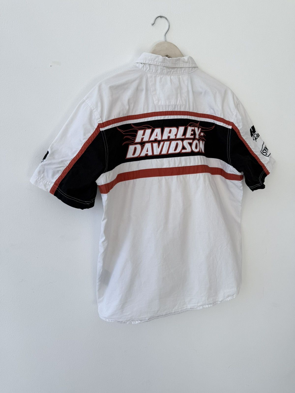 Harley Davidson Vintage Harley Davidson Racing Shirt Embroidered Spellout Size US L / EU 52-54 / 3 - 7 Thumbnail