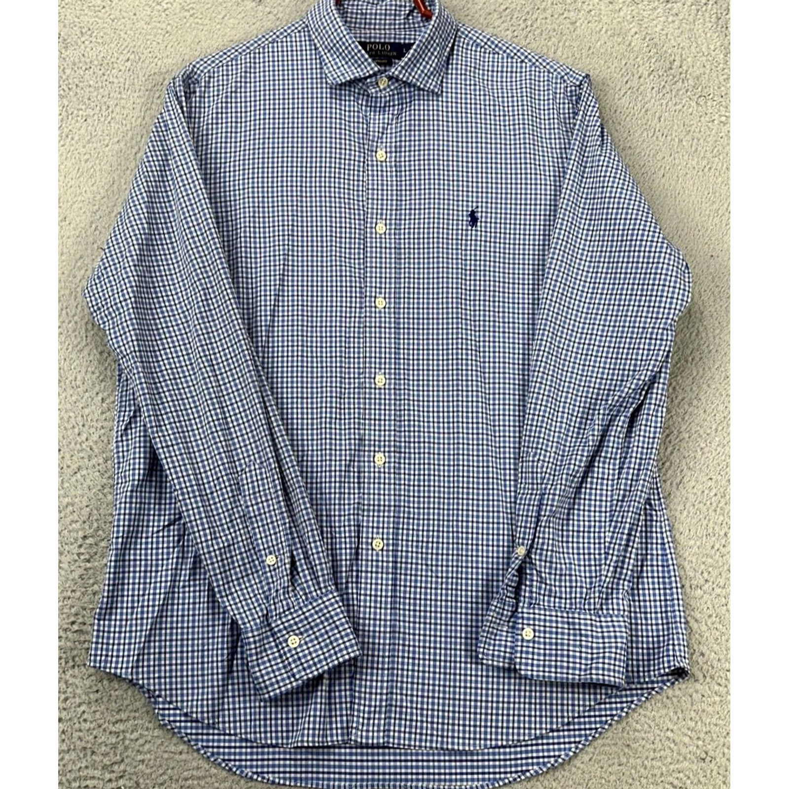 Polo Ralph Lauren Polo Ralph Lauren Shirt Mens Large Blue Performance Nylon Blend Button Up Pony Size US L / EU 52-54 / 3 - 3 Thumbnail