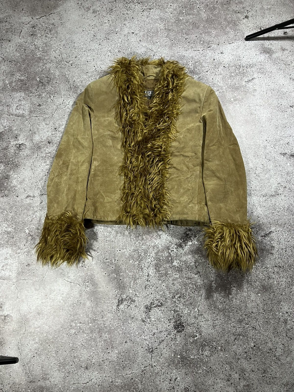 Japanese Brand 🔥Sick Y2K If Six Was Nine Style Suede Laces Up Fur Jacket Size M / US 6-8 / IT 42-44 - 1 Thumbnail