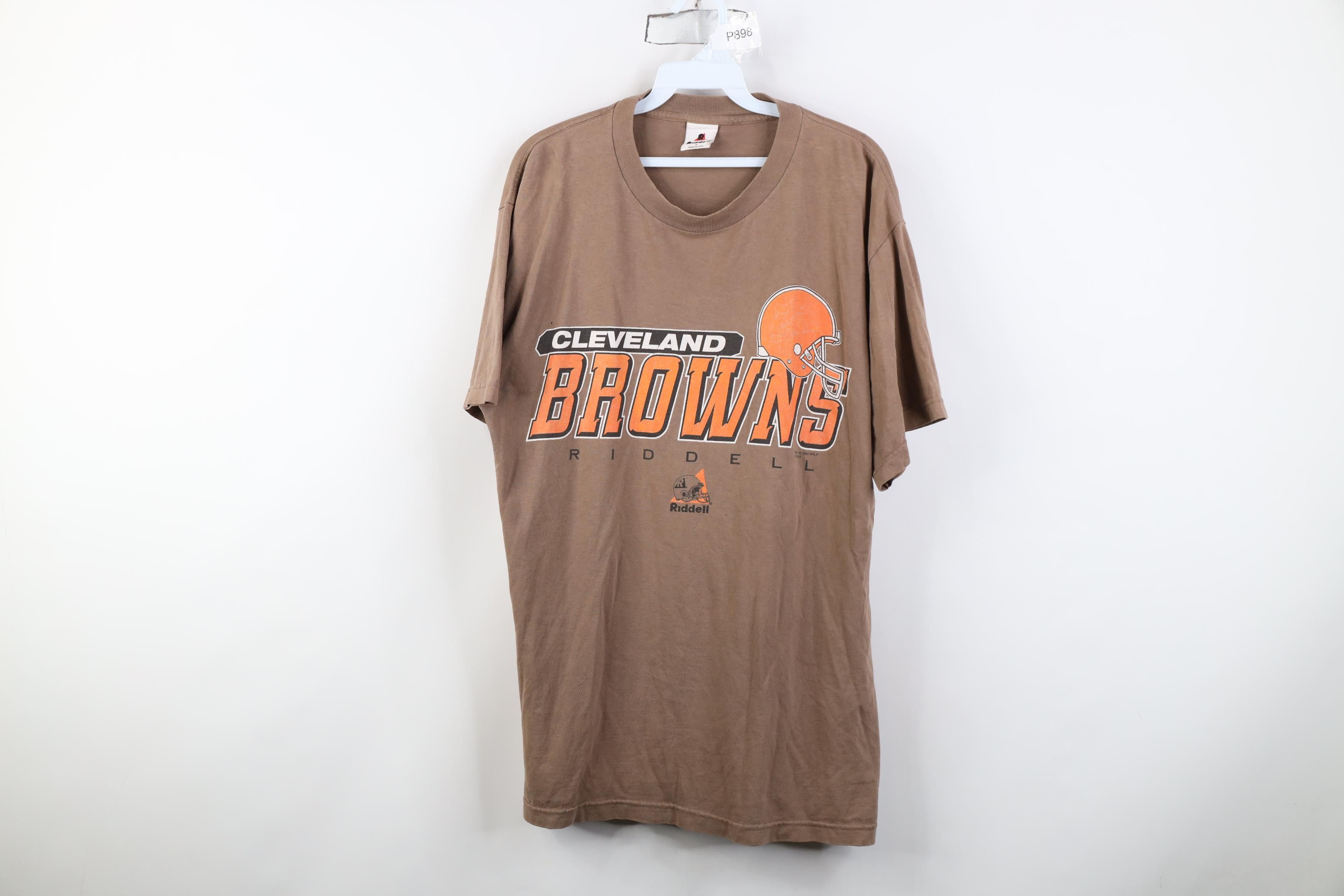Riddell Vintage 90s Riddell Cleveland Browns Football T-Shirt USA Size US L / EU 52-54 / 3 - 1 Thumbnail