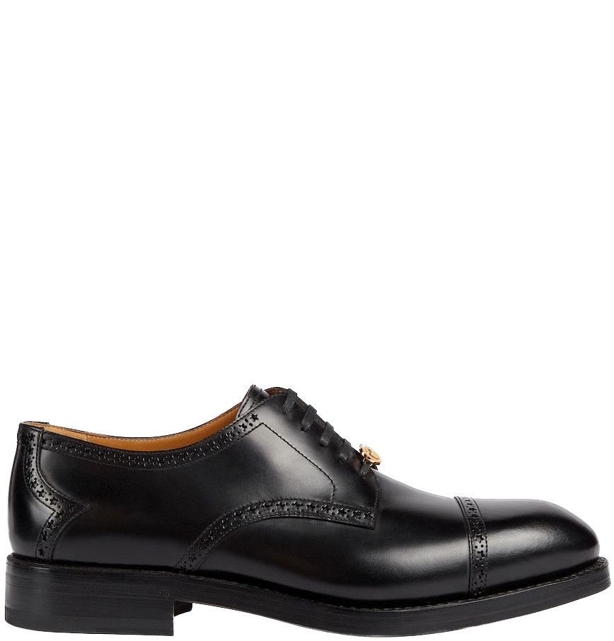 Gucci o1mt1gz0225 Lace-Up Shoes With Brogue Details in Black Size US 14 / EU 47 - 1 Thumbnail