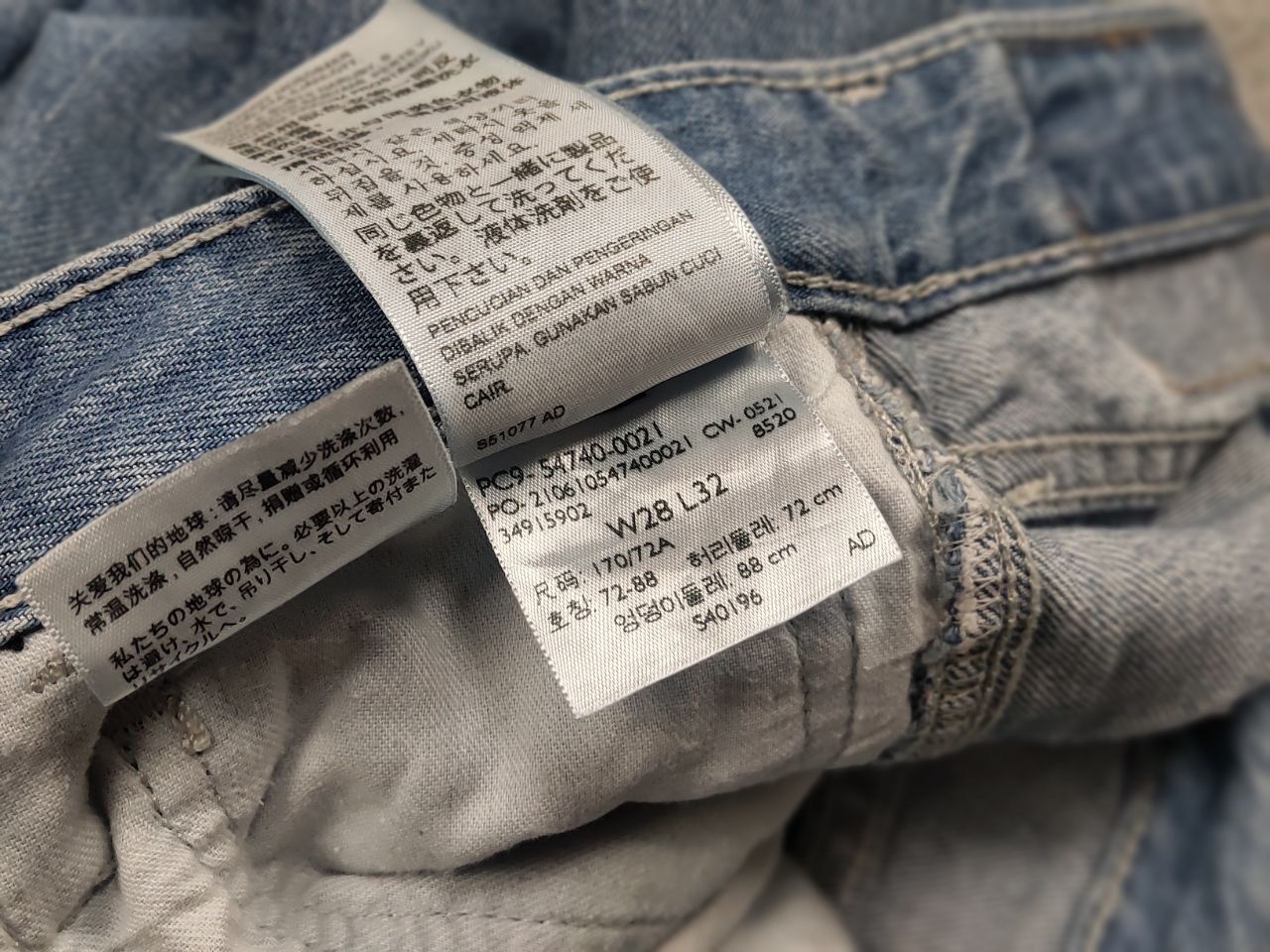 Levi's Levis Tapered Carpenter Antifreze washed denim vintage jeans Size US 29 - 12 Thumbnail