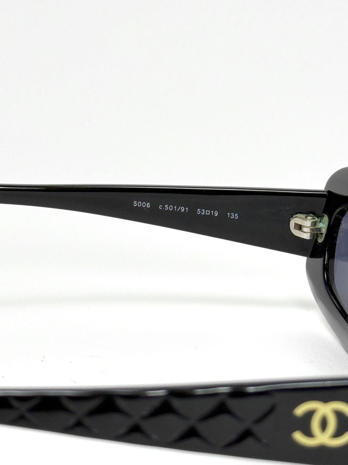Chanel VINTAGE CHANEL BLACK SUNGLASSES Size ONE SIZE - 5 Thumbnail
