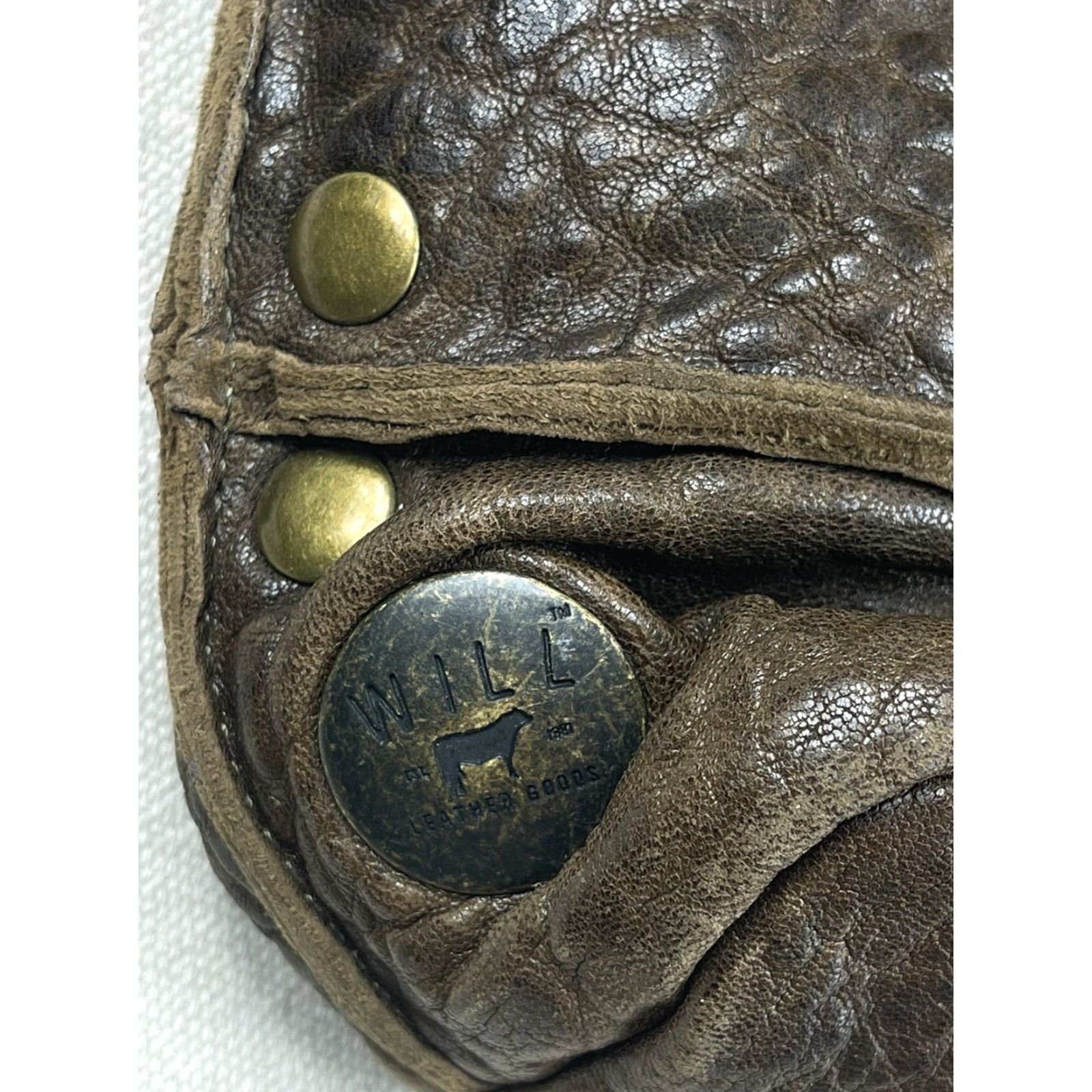 Vintage VINTAGE Will Leather Goods Leather Messenger Bag Shoulder Strap Satchel Medium Brown 15x14 Womens Size ONE SIZE - 2 Thumbnail