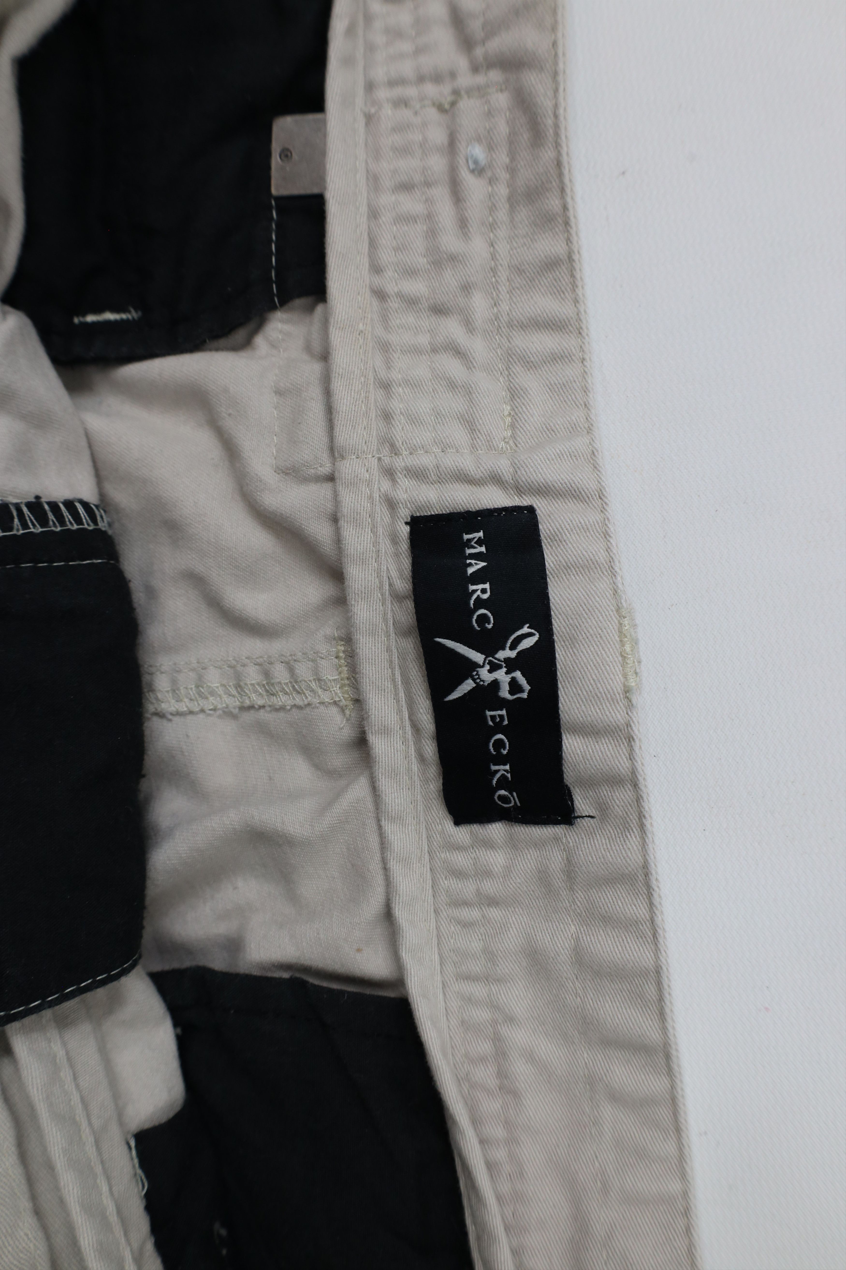 Marc Ecko × Vintage Vintage 90s Y2K Marc Ecko Fit Wide Leg Chino Pants Beige Size US 40 / EU 56 - 8 Thumbnail
