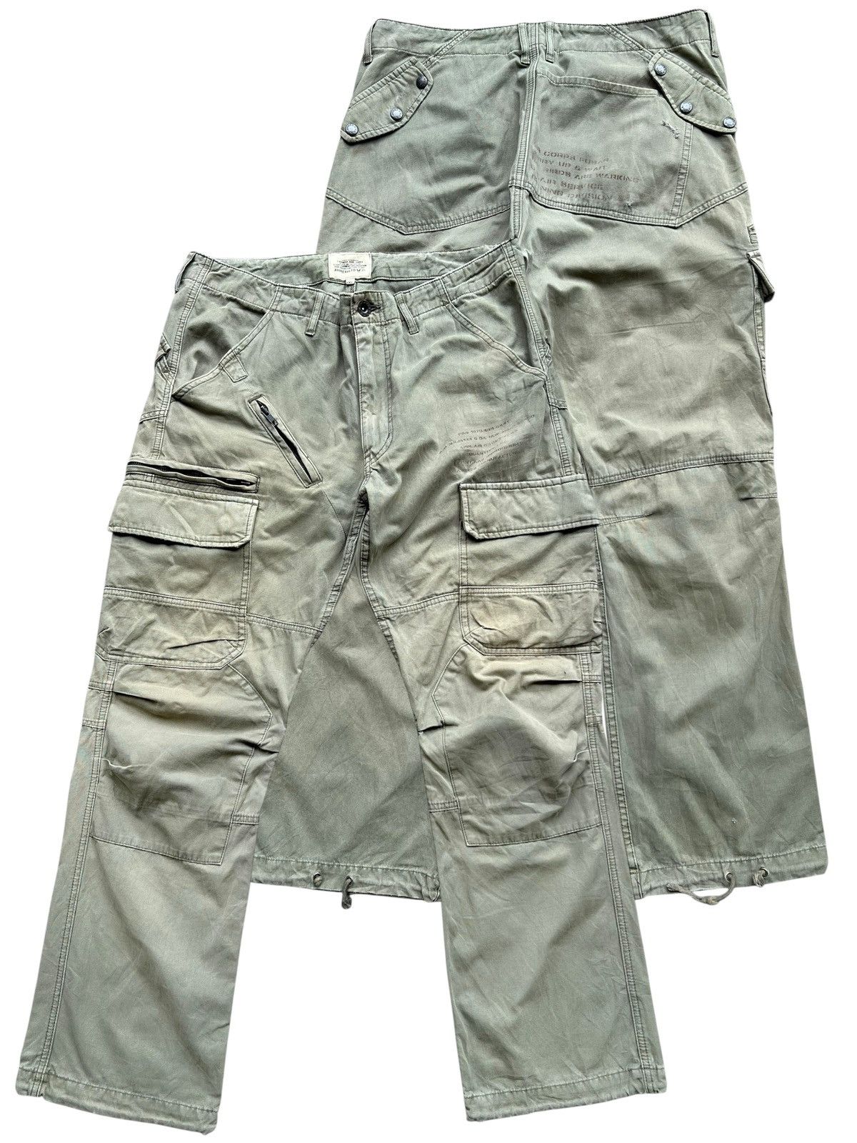 Archival Clothing × Avirex × Vintage Avirex Military Multipocket Baggy Pants  37x32 | Grailed