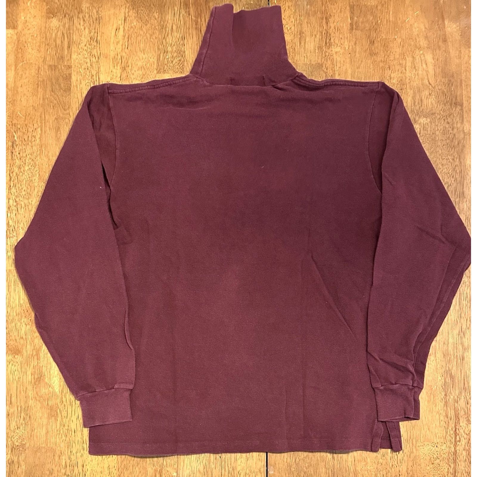 Polo Ralph Lauren VINTAGE Polo Ralph Lauren Shirt Large Maroon Red USA 90s Turtleneck Long Sleeve Mens Size US L / EU 52-54 / 3 - 2 Thumbnail