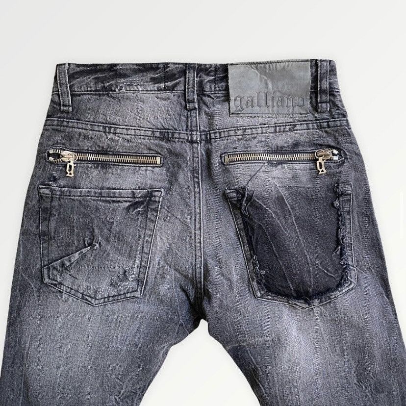 John Galliano Galliano Black Stone Wash Slim Fit Jeans Size US 29 - 6 Thumbnail