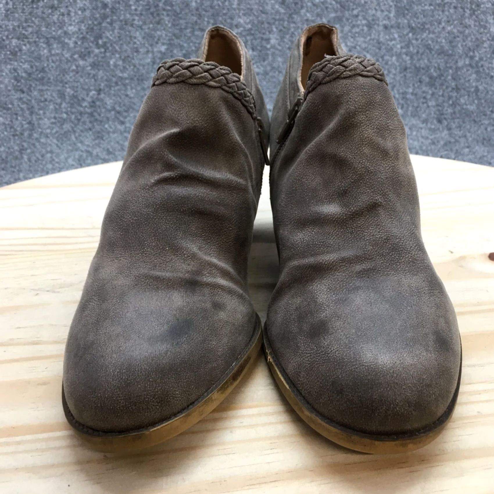 Vintage LifeStride Jacinda Boots Womens 8.5 M Brown Faux Suede Side Zip Bootie Heel 2 in Casual Oblique Style Boots Womens Brown LifeStride Jacinda Boots Size US 9 / IT 39 - 4 Thumbnail