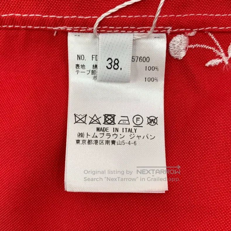 Thom Browne Thom Browne Red cherry embroidered cotton collar with sing Size XS / US 0-2 / IT 36-38 - 8 Thumbnail