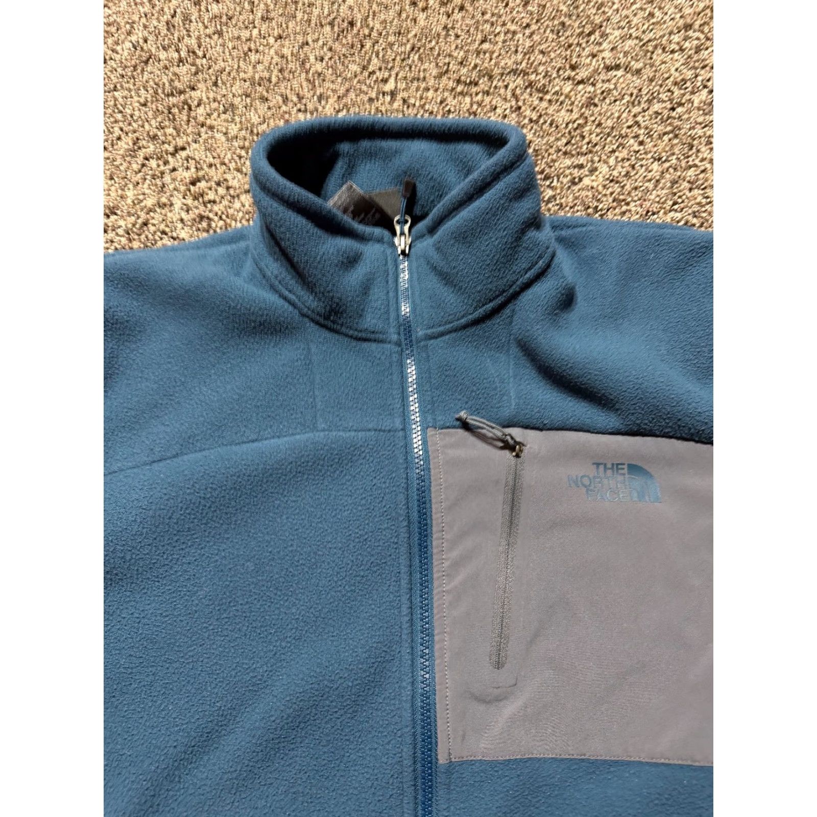 The North Face The North Face Mens Jacket Fleece Blue Large Full Zip Distressed Goats Size US L / EU 52-54 / 3 - 2 Thumbnail