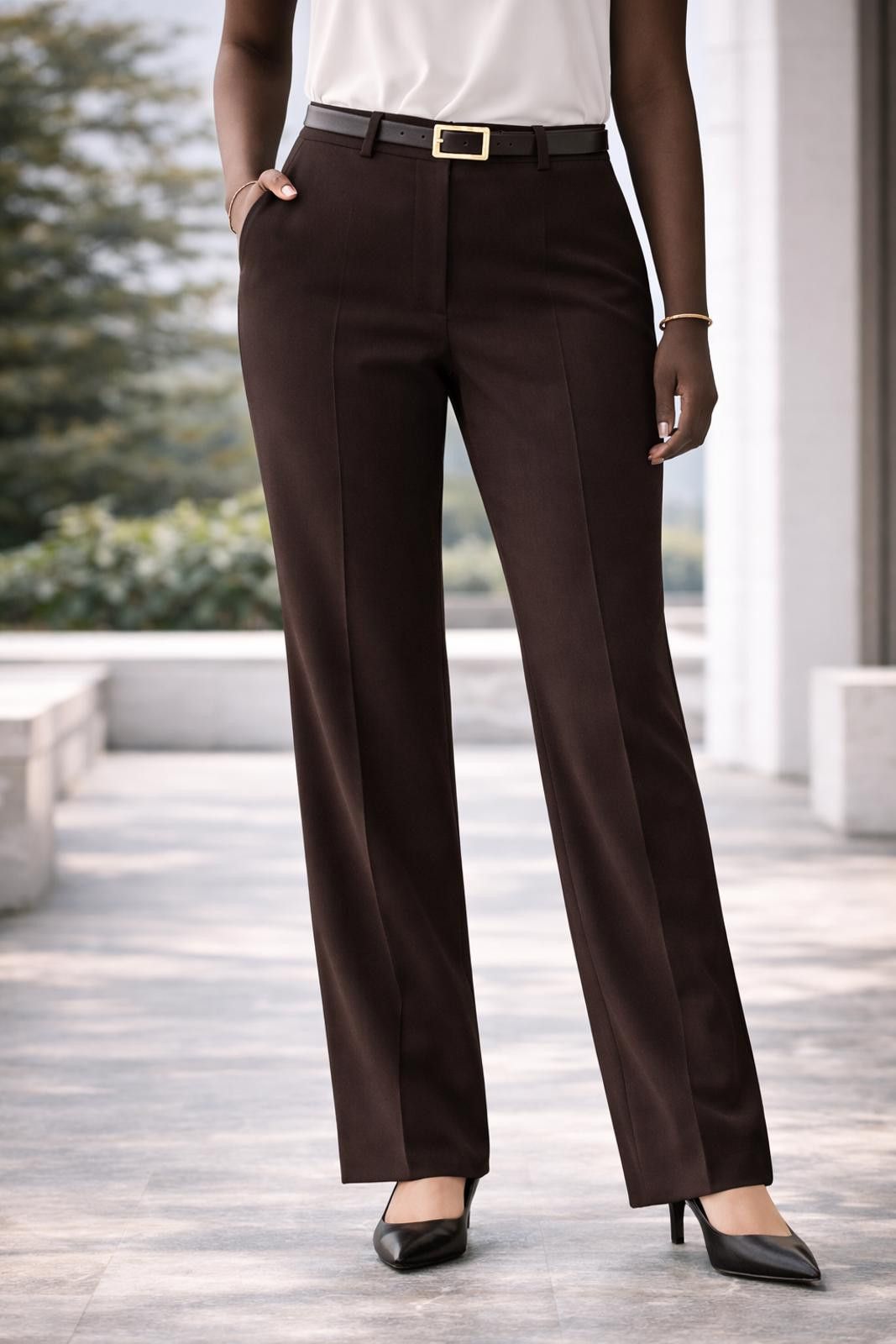 Other Talbots Heritage Dark Brown Wool Pants 14L Size US 32 / EU 48 - 1 Thumbnail
