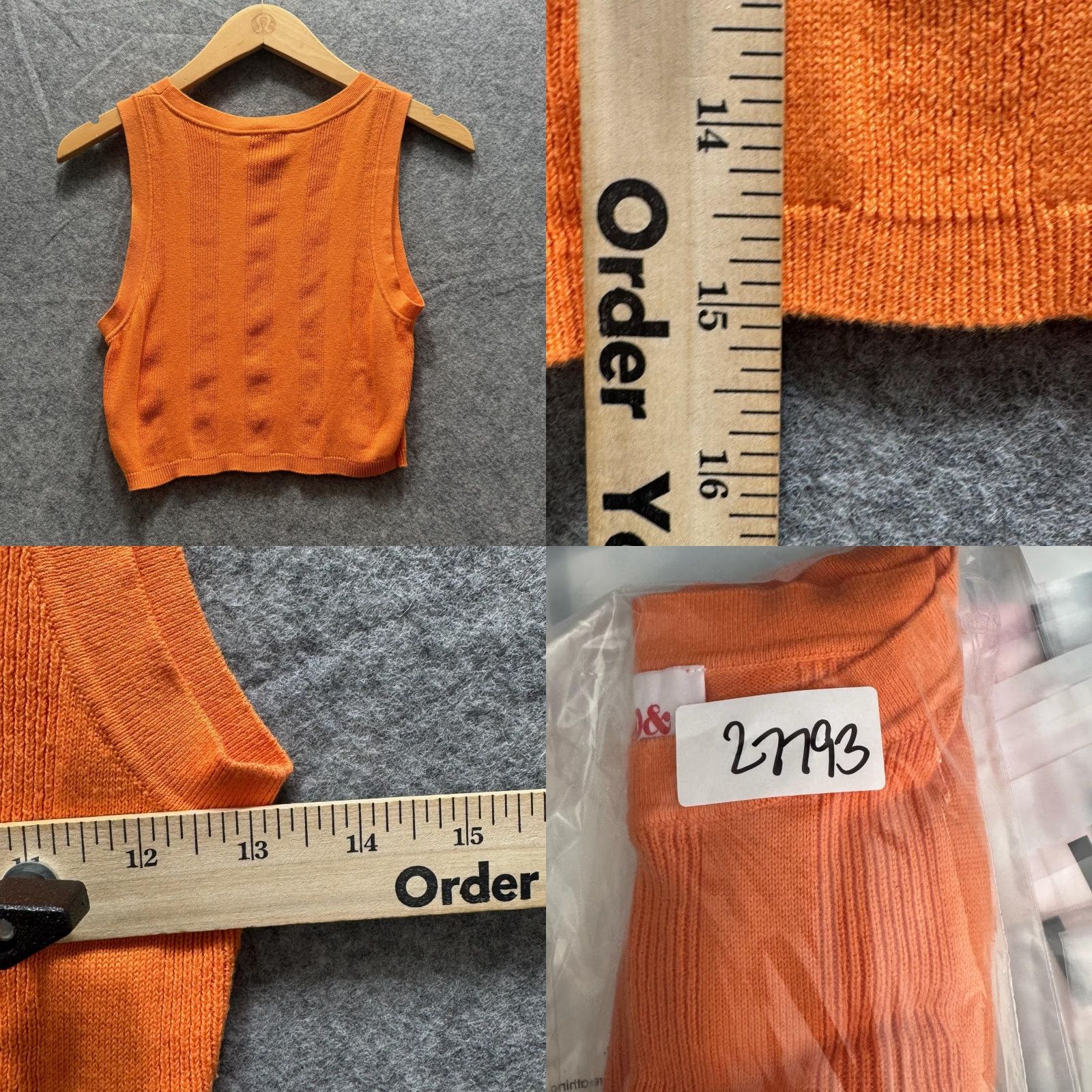 Solid & Striped Solid & Striped Sweater Vest Womens Medium Orange Cropped Knit Tank Top Size M / US 6-8 / IT 42-44 - 8 Thumbnail
