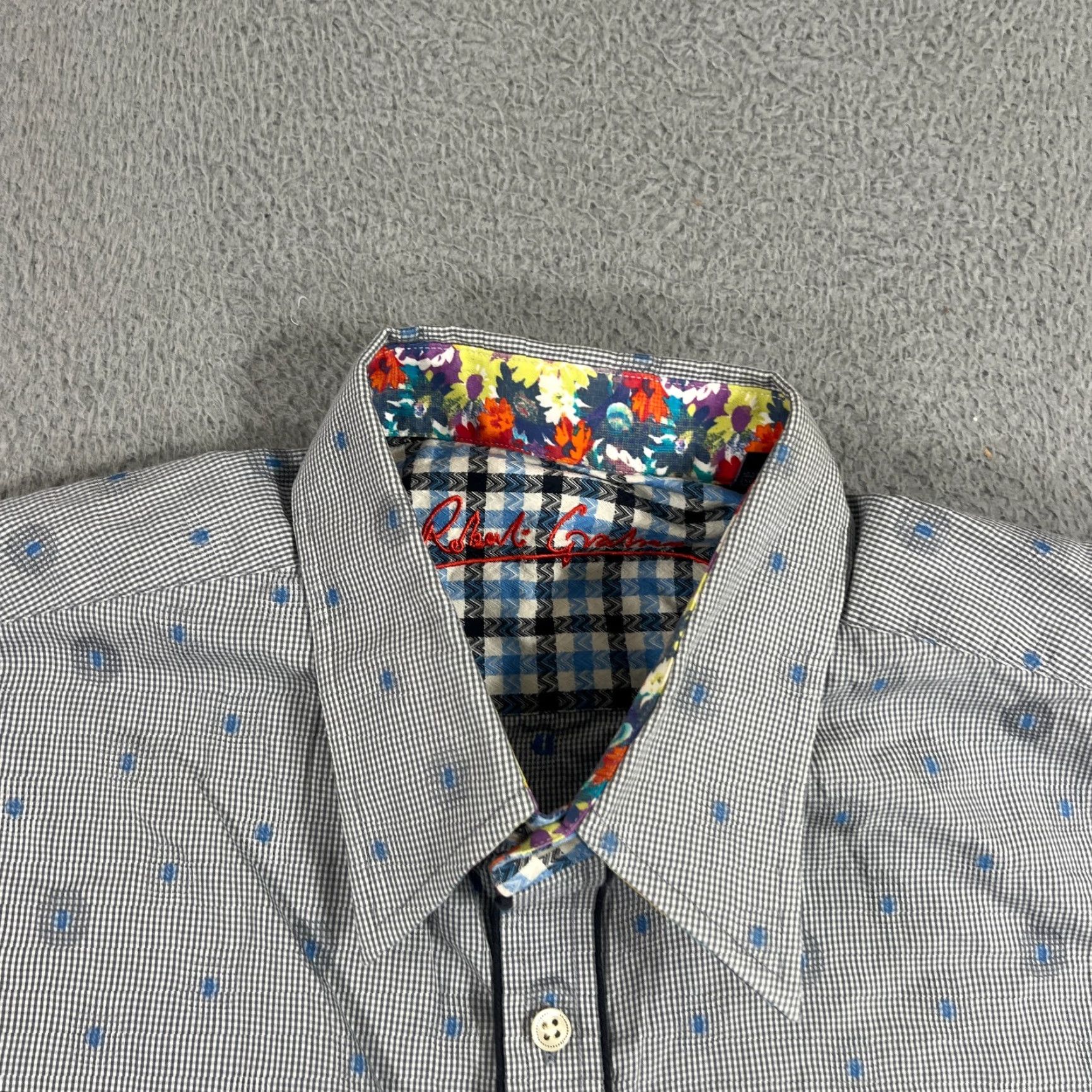 Robert Graham VINTAGE Robert Graham Shirt Men’s XL Blue Floral Long Sleeve Button-Up Casual Party Size US XL / EU 56 / 4 - 3 Thumbnail