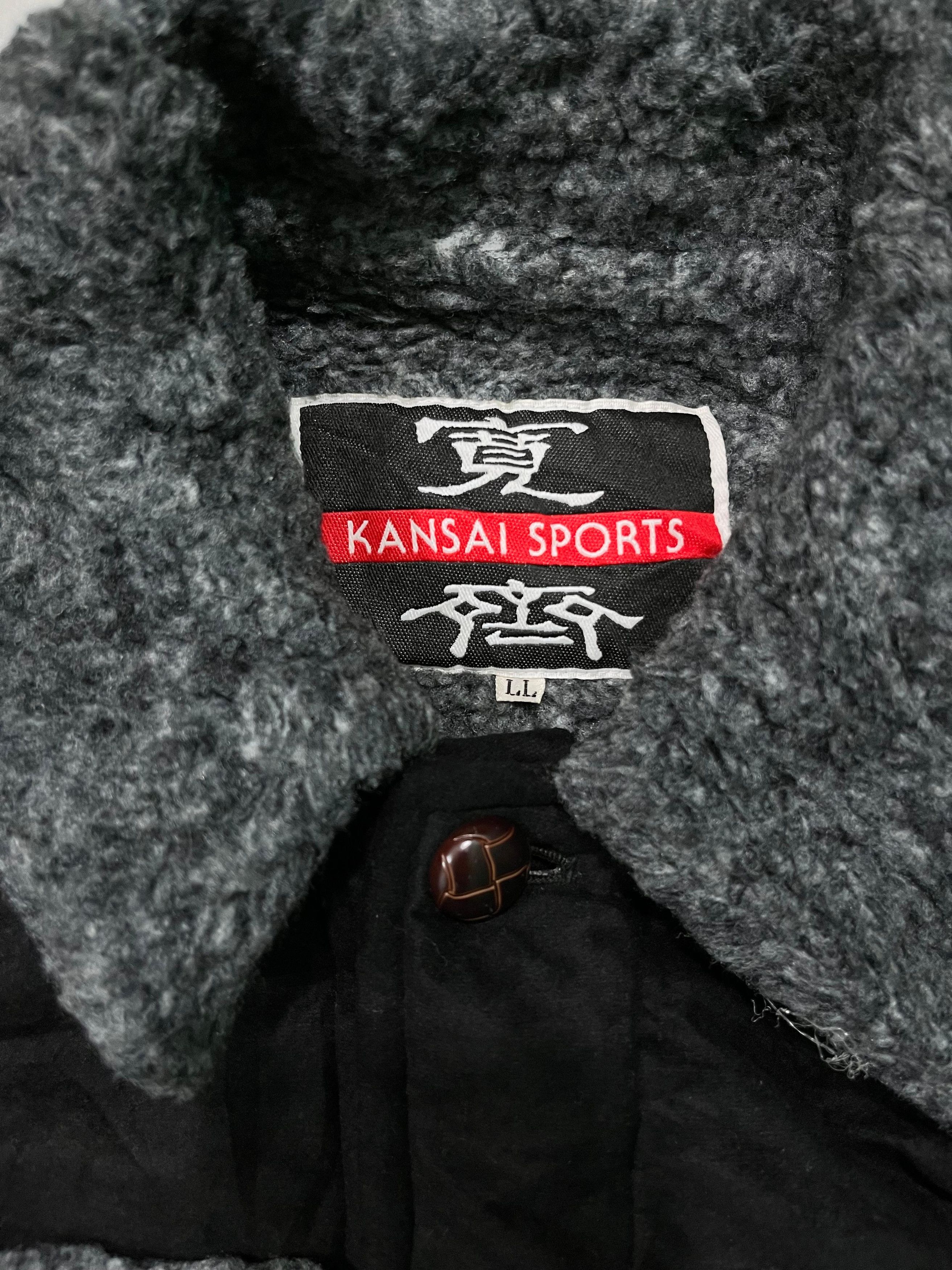 Kansai Yamamoto 90's Kansai Yamamoto Sports Black overcoat Sherpa Waxed Size US XL / EU 56 / 4 - 5 Thumbnail