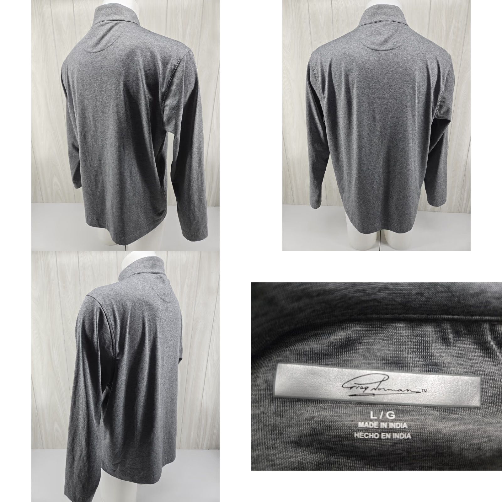 Vintage Greg Norman Mens Large Gray 1/4 Zip Long Sleeve Shirt Pullover Casual Sport Outdoor Golf Hiking Walking 1/4 Zip Size US L / EU 52-54 / 3 - 8 Thumbnail