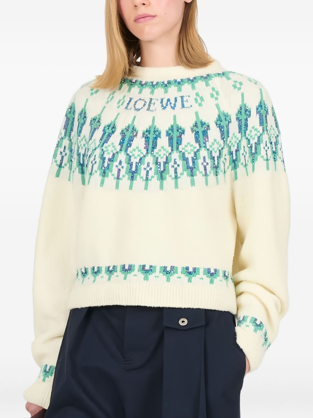 Loewe WOOL BLEND CREWNECK SWEATER Size S / US 4 / IT 40 - 1 Thumbnail