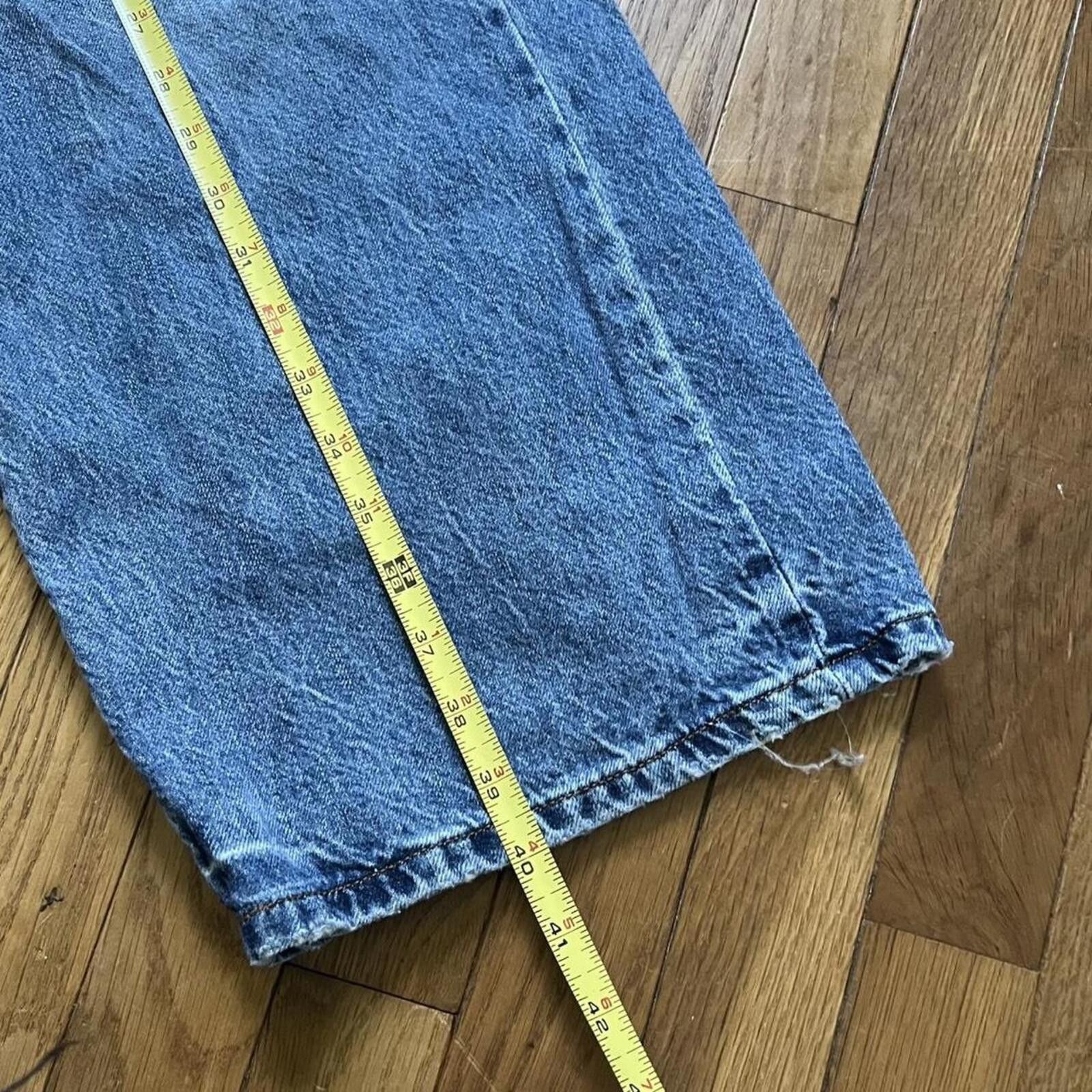 Forever 21 drawstring waist distressed dark wash jeans Size 27" / US 4 / IT 40 - 5 Thumbnail