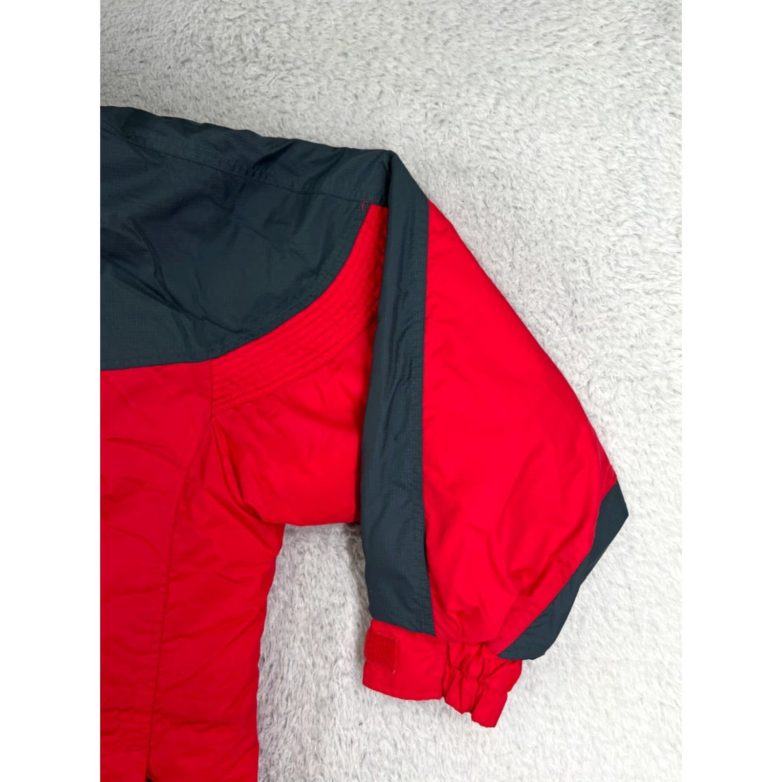 Etro Columbia Womens Medium Red Windbreaker Hooded Full Zip Retro 90s Style Jacket Size M / US 6-8 / IT 42-44 - 4 Thumbnail