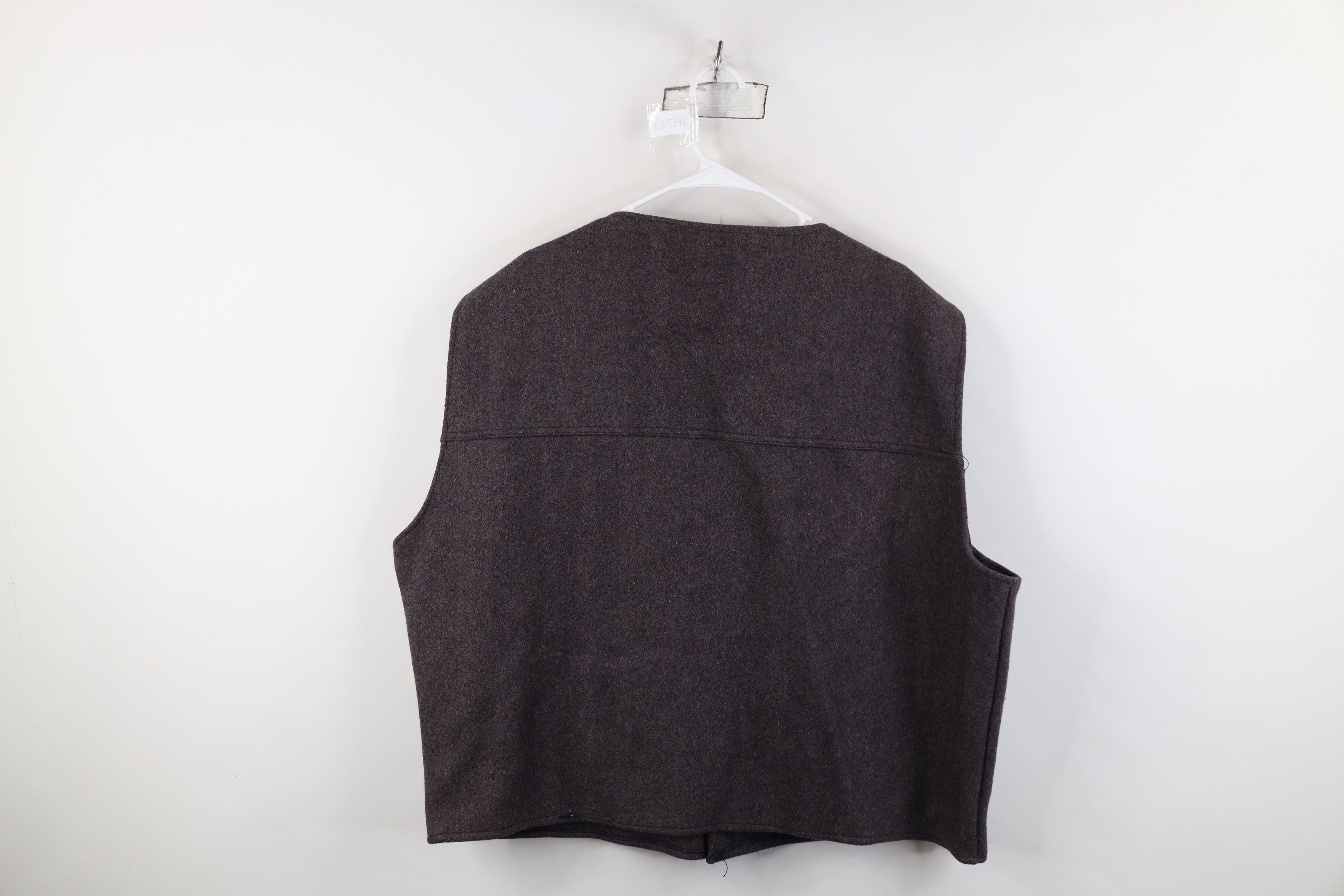 Vintage Vintage 50s 60s Streetwear Felt Wool Button Vest Jacket USA Size US XXL / EU 58 / 5 - 11 Thumbnail
