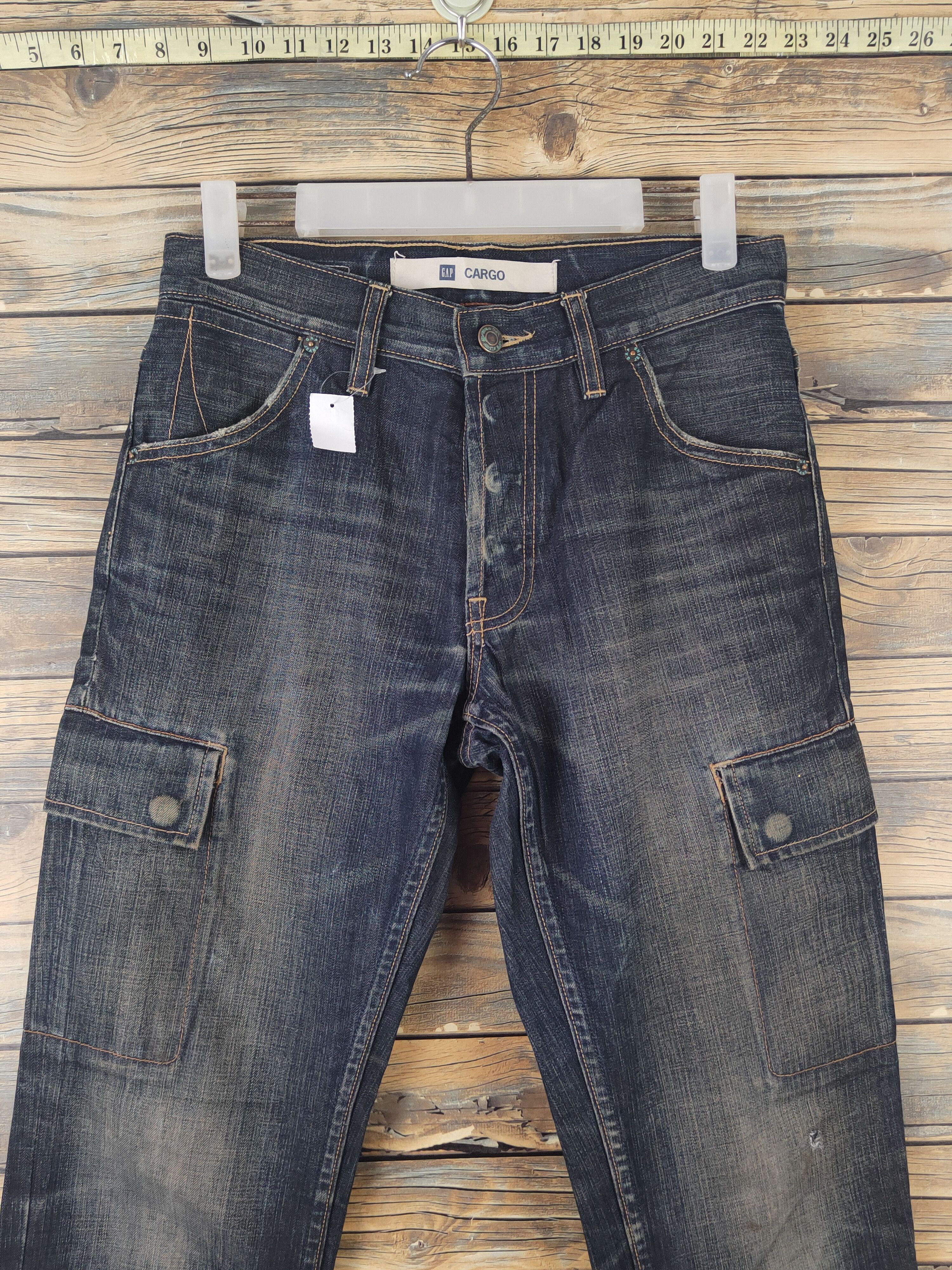 Gap DL Gap Dark Blue Distressed Ripped Jeans #1861 Size US 29 - 2 Thumbnail