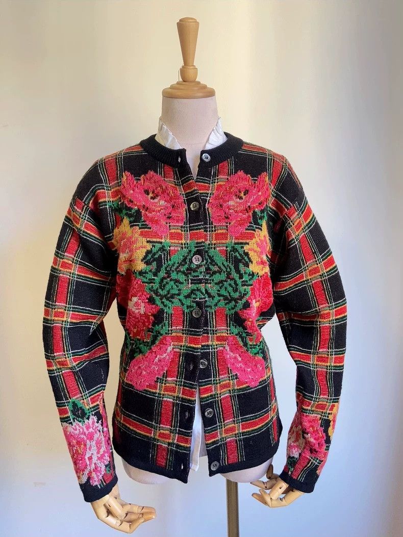 Kenzo KENZO 1980s dandelion girl wool knit coat Size M / US 6-8 / IT 42-44 - 2 Thumbnail