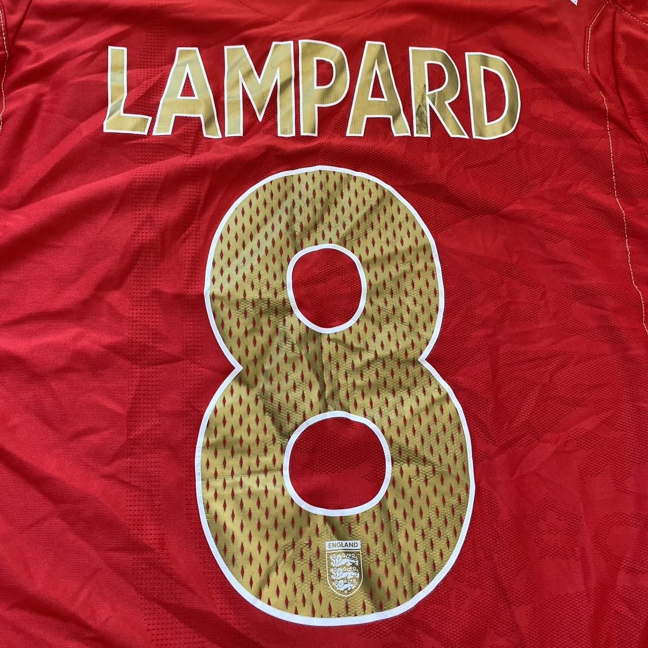 Umbro 2006-08 *8 Lampard England Umbro Longsleeve Football Shirt Size US L / EU 52-54 / 3 - 3 Thumbnail