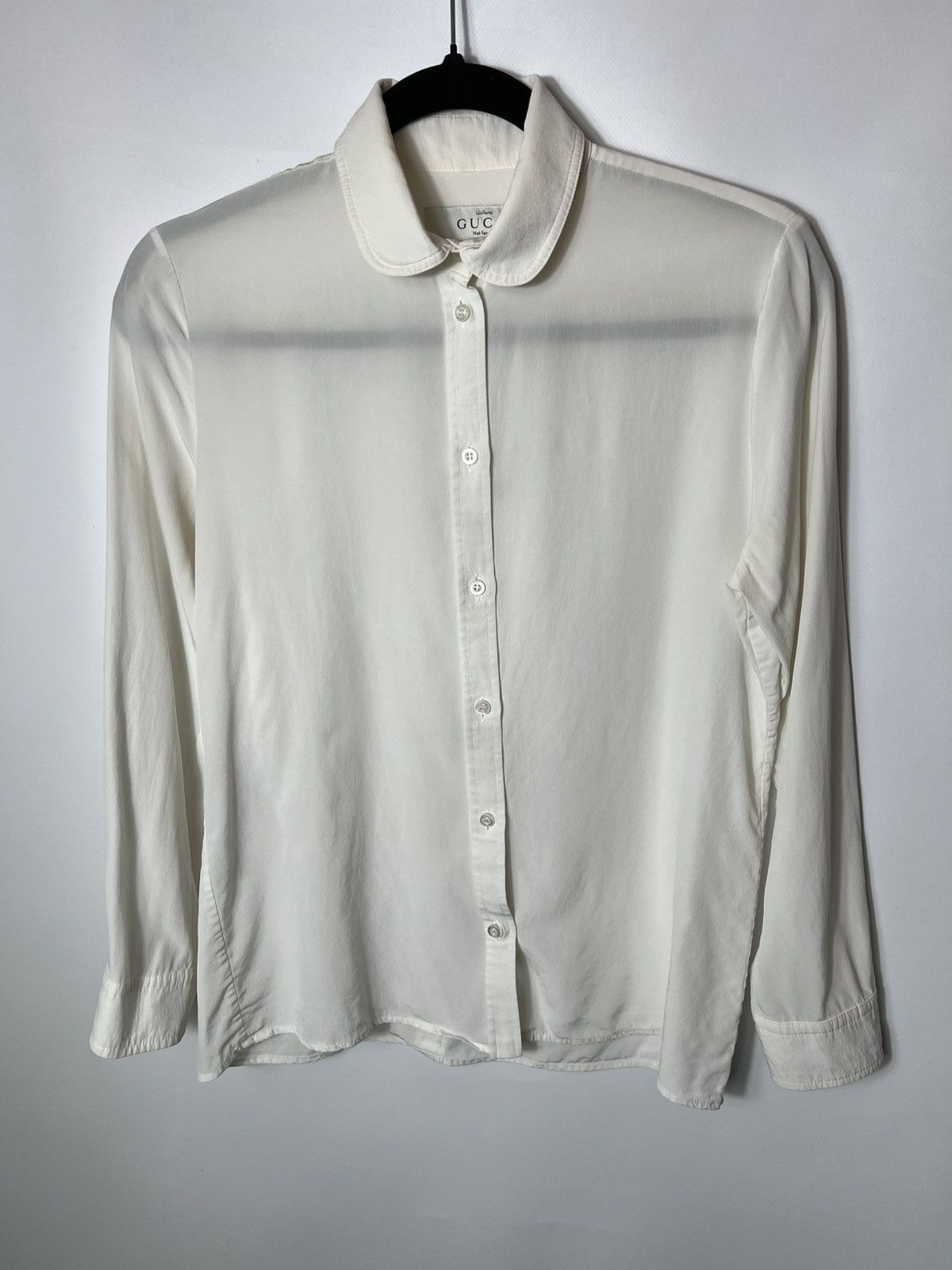 Gucci Vintage luxury Gucci Uniform Cream Silk Shirt Size 40 Size S / US 4 / IT 40 - 1 Thumbnail