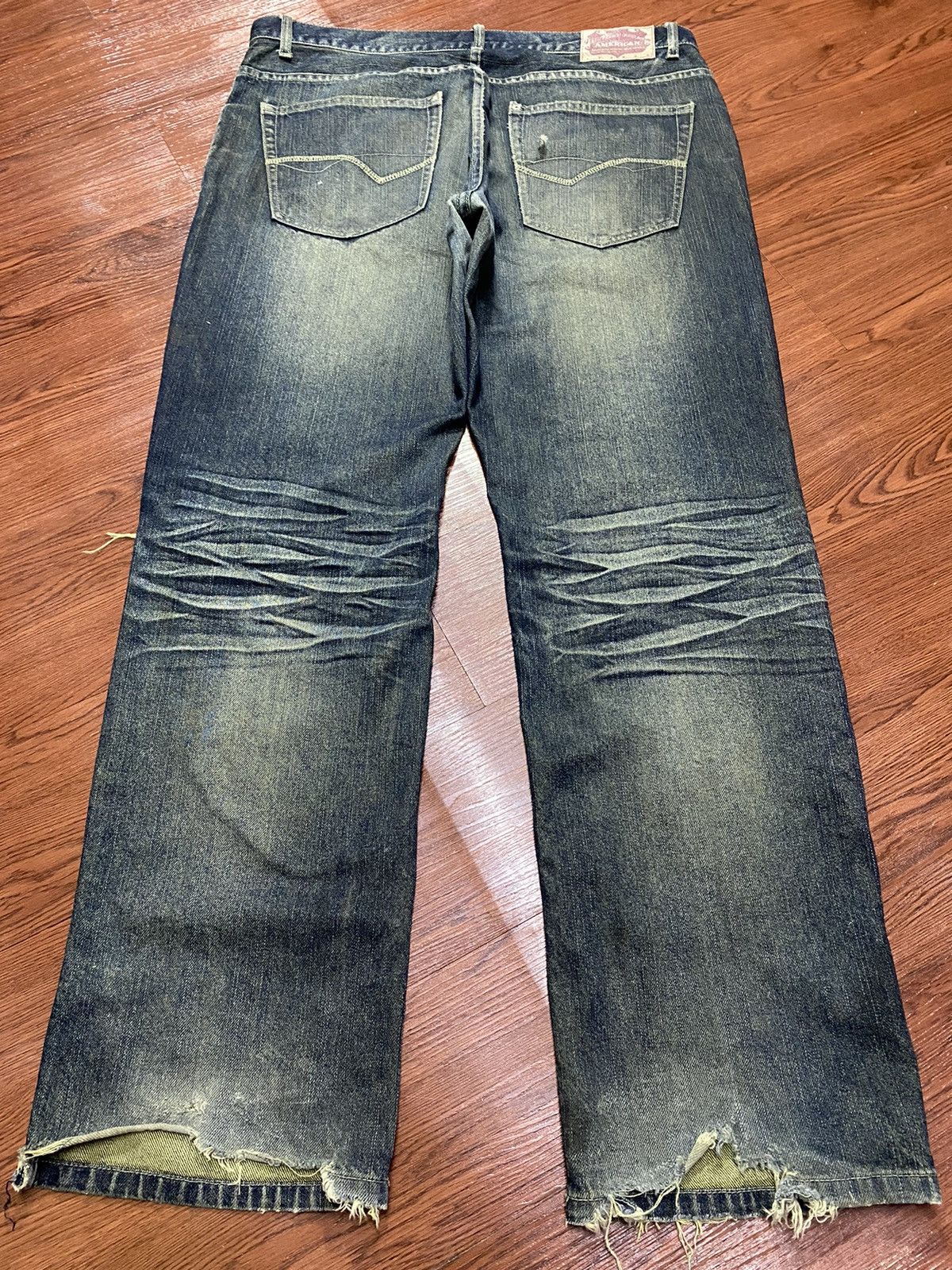 Japanese Brand Vintage Japanese Brands Mud Wash Distressed Loose Jeans Size US 39 - 2 Thumbnail