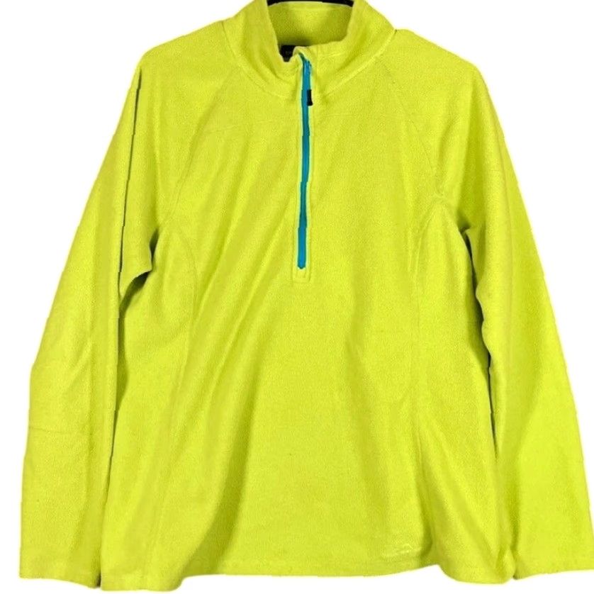 Eddie Bauer Eddie Bauer Womens Sweater Lime Blue Pullover Fleece 1/4 Zip Long Sleeve XL Size XL / US 12-14 / IT 48-50 - 2 Thumbnail
