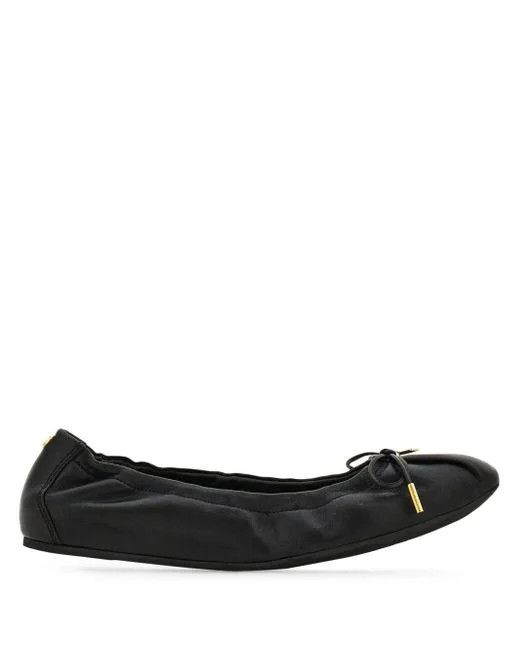 Salvatore Ferragamo o1s1rm0526 Joelle Leather Ballet Flats in Black Size US 6 / IT 36 - 1 Thumbnail