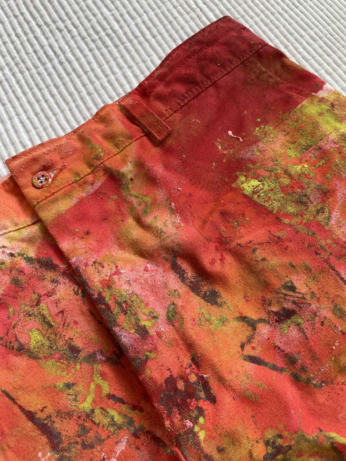 Handmade Ugly Madras Hand Painted Camo Pants Size US 32 / EU 48 - 14 Thumbnail