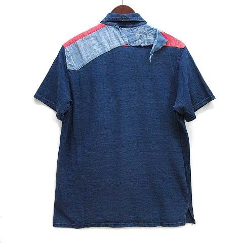 Kapital KAPITAL Indigo Boro patchwork polo shirt Size US S / EU 44-46 / 1 - 1 Thumbnail