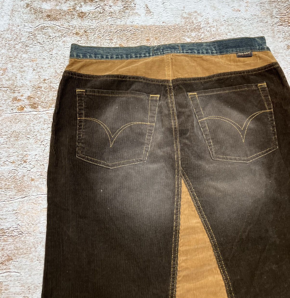 Vintage Vintage Japanese corduroy patchwork skirt Size 29" - 6 Thumbnail