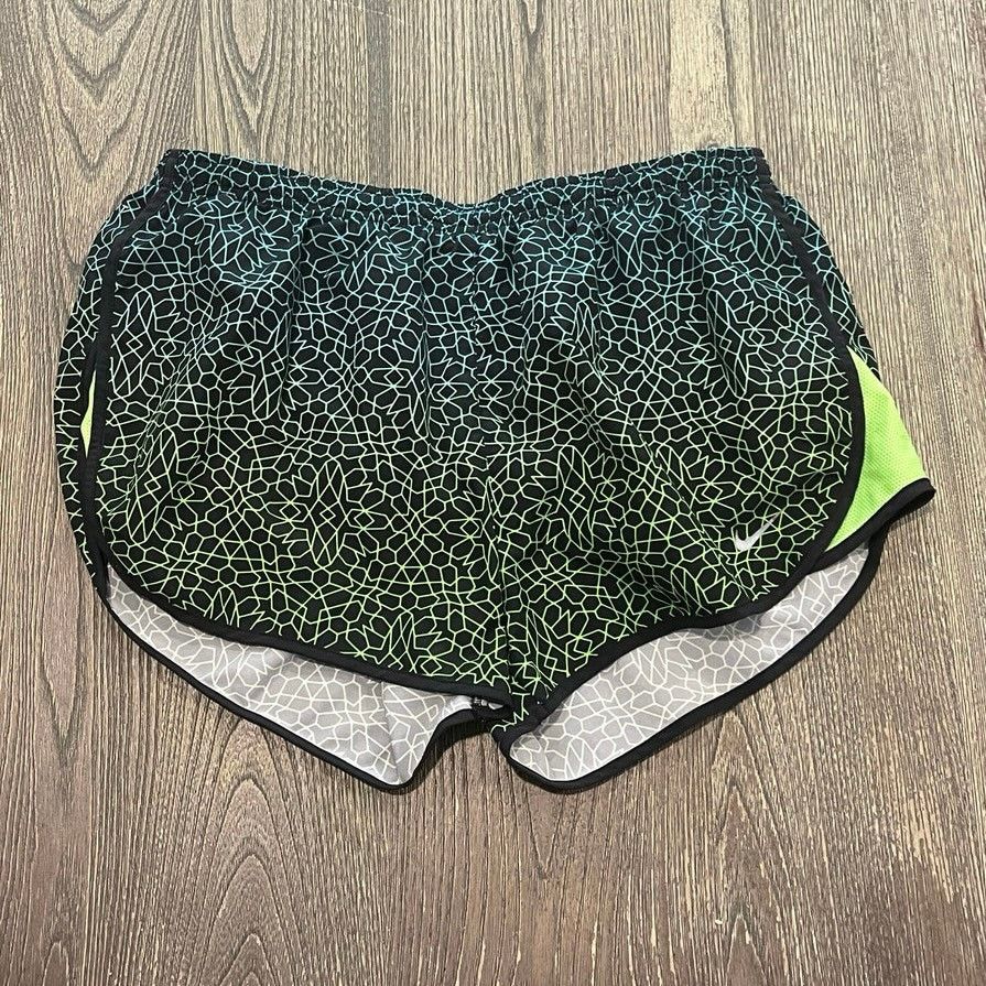 Nike Nike Dri-Fit Running Shorts Zip Pocket Lined Black Lime L Size 26" / US 2 / IT 38 - 1 Thumbnail