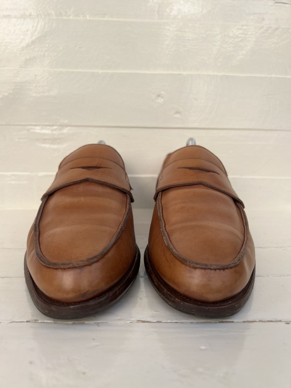 Crockett & Jones Crockett & Jones SELSEY Brown Leather Penny Loafers Shoes Size US 9 / EU 42 - 5 Thumbnail