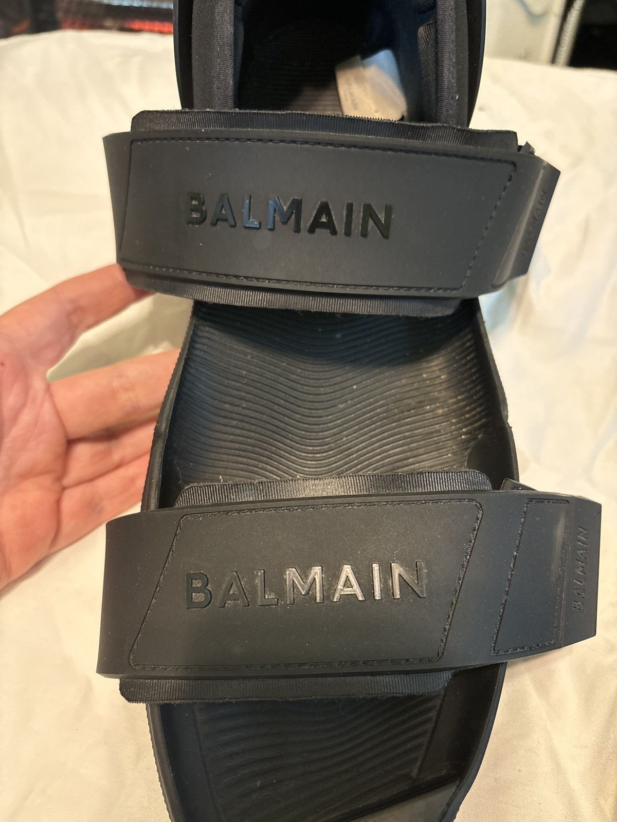 Balmain Used Balmain B-Bold open toe sandals unisex US 10 Size US 10 / IT 40 - 11 Thumbnail
