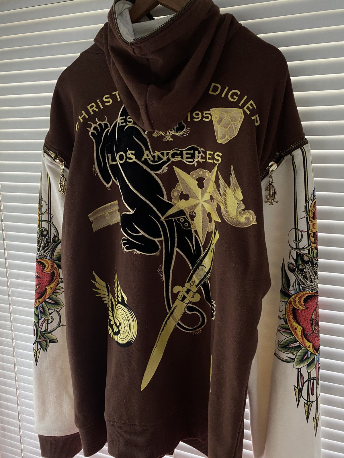 Christian Audigier × Ed Hardy × Vintage Vintage Christian Audigier Ed Hardy Y2K Authentic Hoodie Size US XL / EU 56 / 4 - 12 Thumbnail