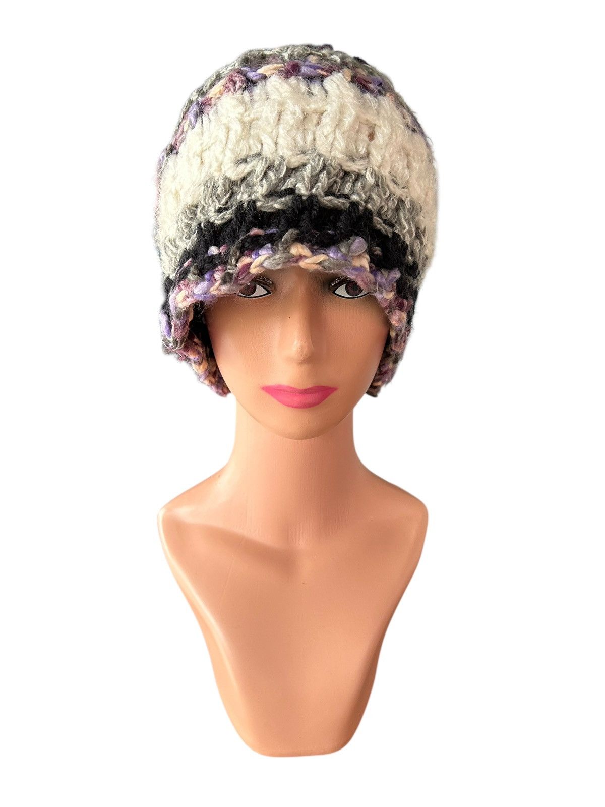 Kapital Crochet Knitted Handmade Hairy Beanie Hats Size ONE SIZE - 3 Thumbnail