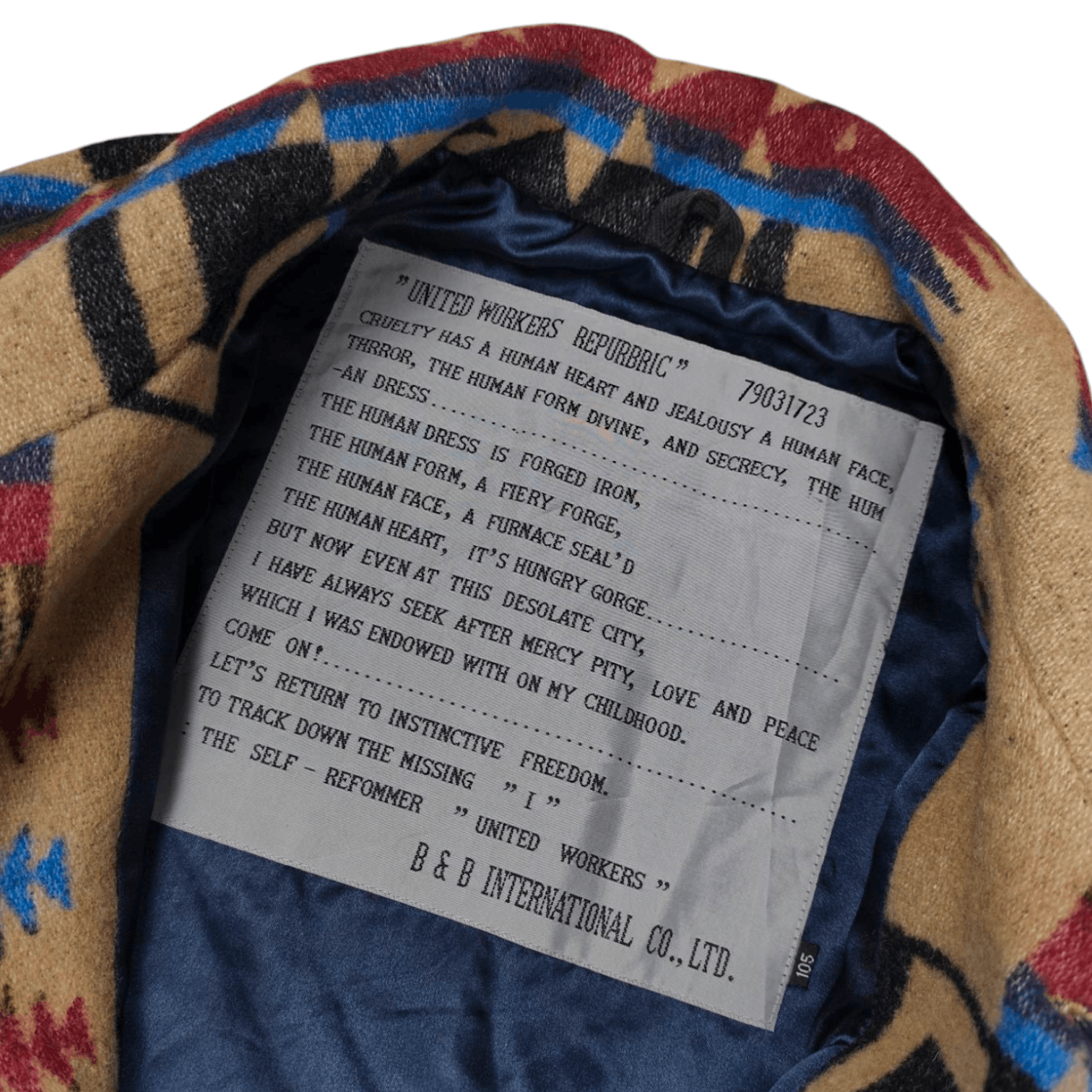 Designer United Workers Navajo Pattern Wool Coat Jacket Size US L / EU 52-54 / 3 - 6 Thumbnail