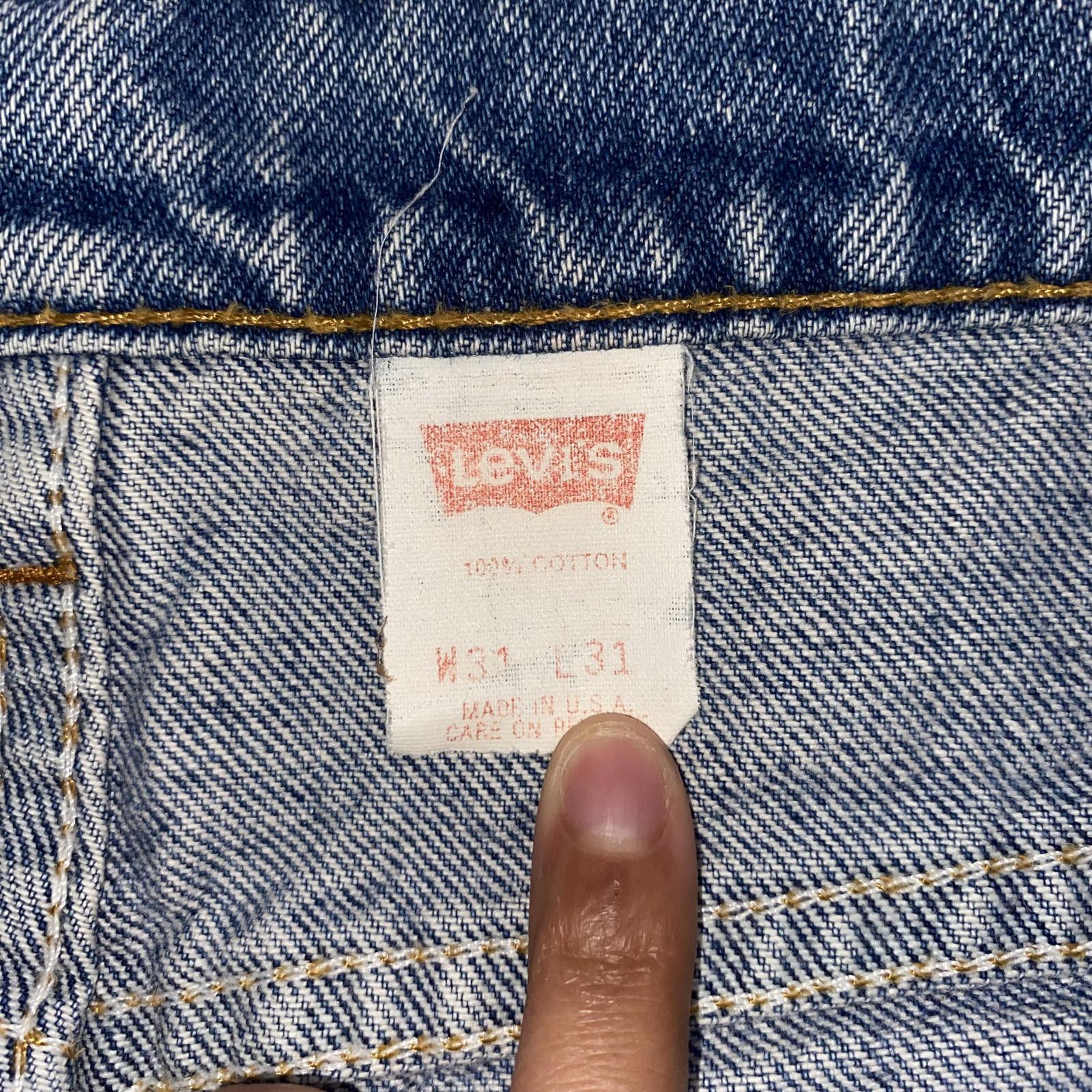 Designer Vintage 90s Men Levis Shorts Orange Tag 31 in Size US 31 - 3 Thumbnail