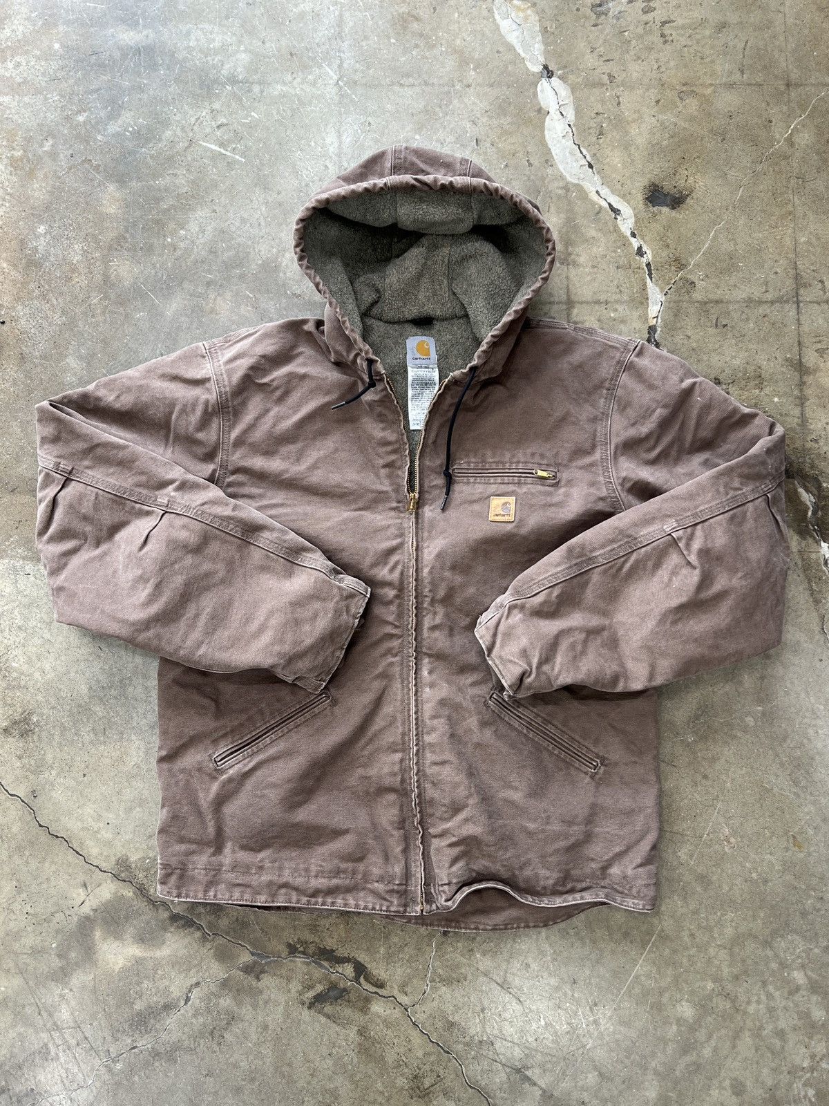 Carhartt × Vintage Vintage Carhartt ZipUp Sherpa Lined Work Jacket XL Size US XL / EU 56 / 4 - 2 Thumbnail