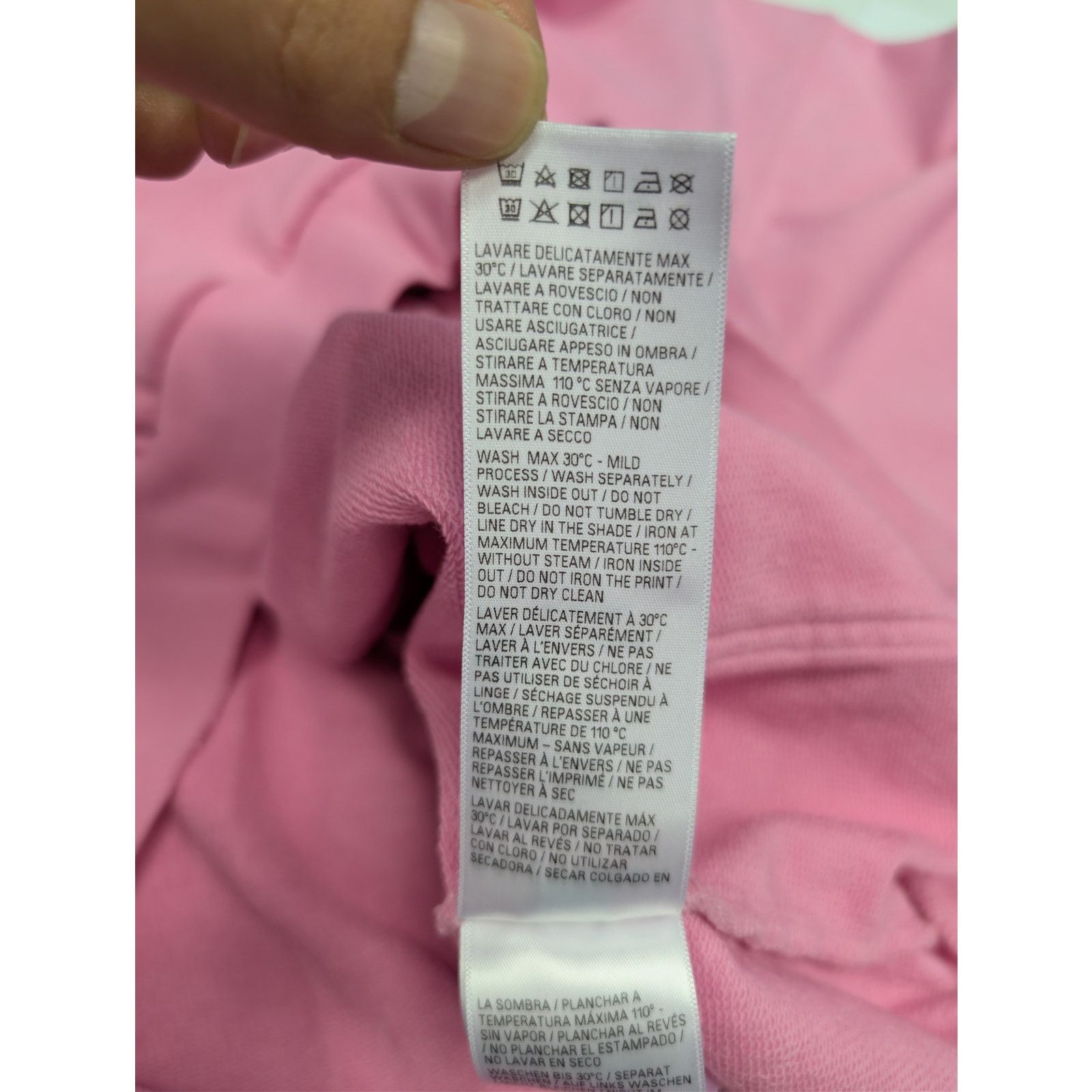 Balenciaga o1rshd1 Hand Drawn BB Icon Moll Boucle Large Fit Hoodie Pink Size US XL / EU 56 / 4 - 18 Thumbnail