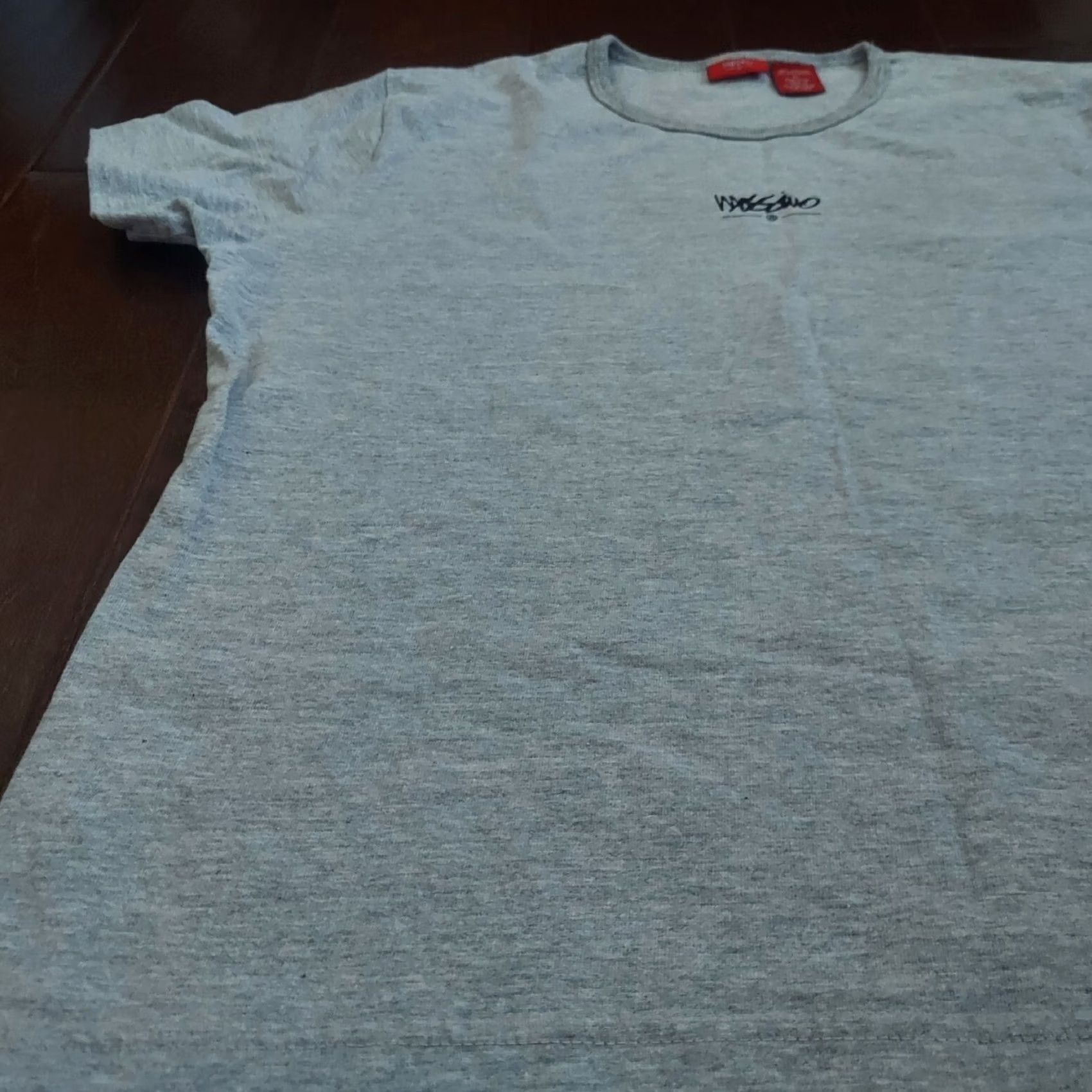 Mossimo Mossimo Women's Gray Logo T-shirt - Size L Shirt Womens Regular Cotton Polyester Short Sleeve Round Neck Logo 2000s Casual Size L / US 10 / IT 46 - 5 Thumbnail