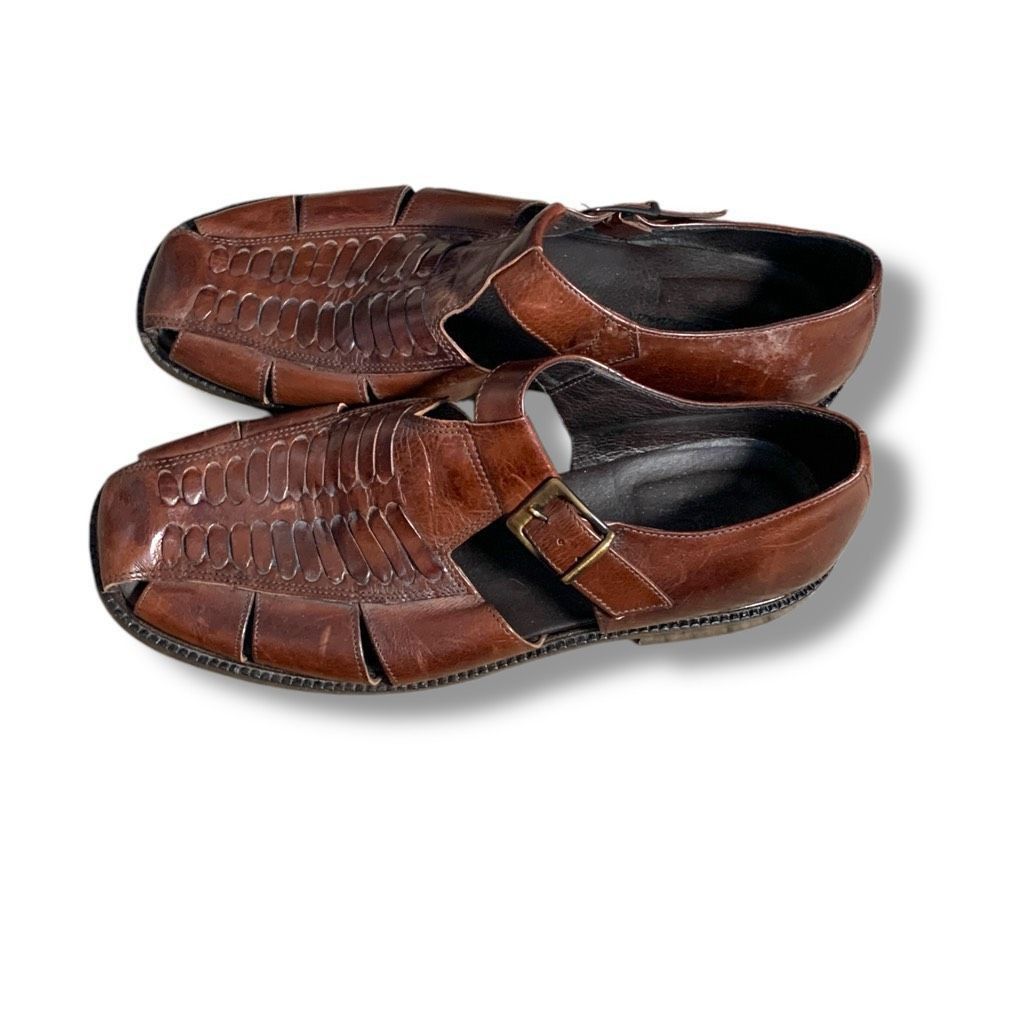 Tommy Bahama Tommy Bahama Italian Leather Roman Fisherman Sandals Brown S Size US 12 / EU 45 - 12 Thumbnail