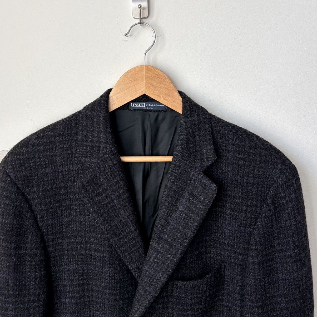 Polo Ralph Lauren Cashmere Wool Blend Windowpane Blazer Corneliani Charcoal Size 42L - 1 Thumbnail