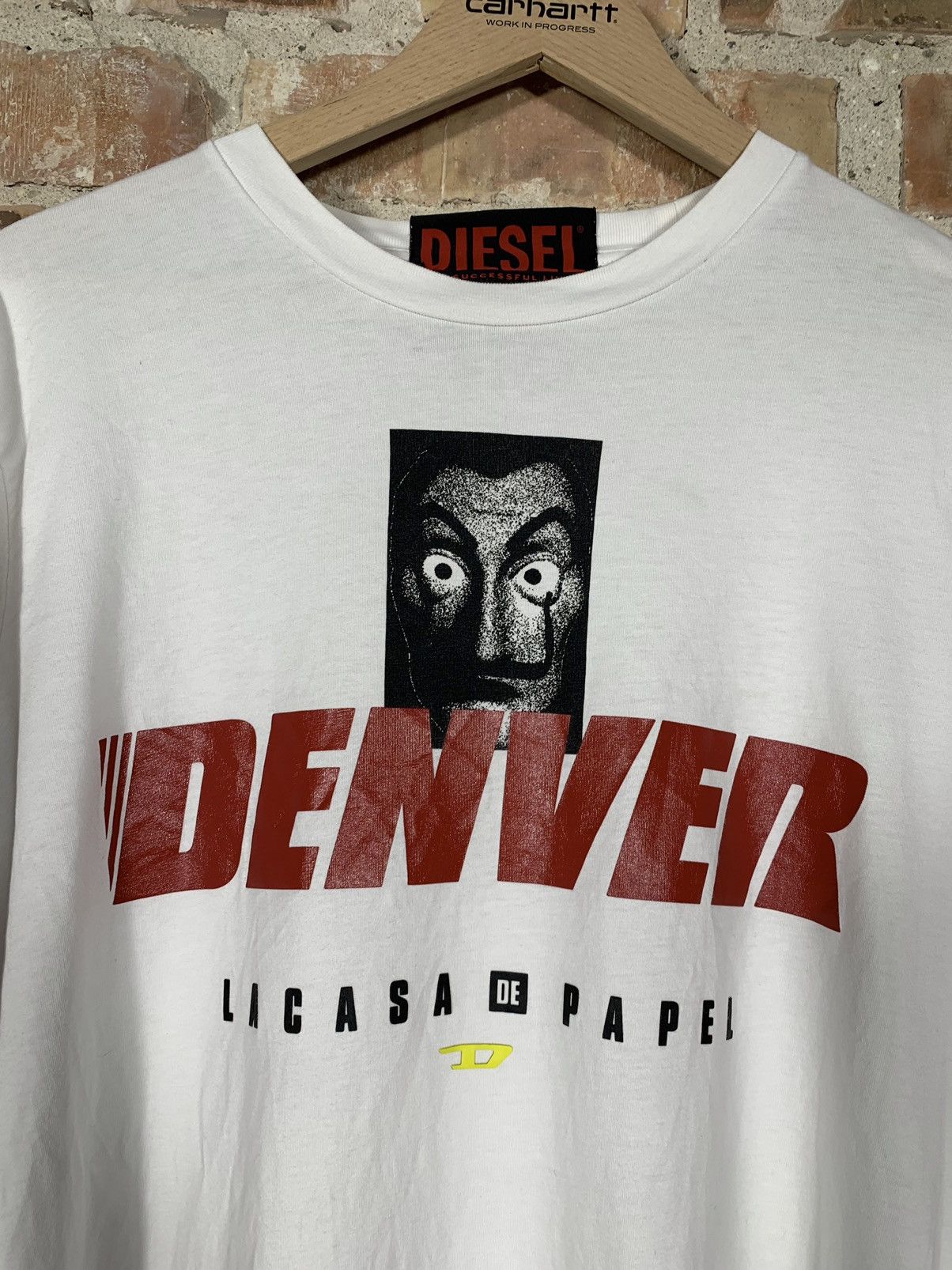 Diesel × Vintage Diesel La casa de papel avant garde longsleeve t shirt tee Size US L / EU 52-54 / 3 - 5 Thumbnail