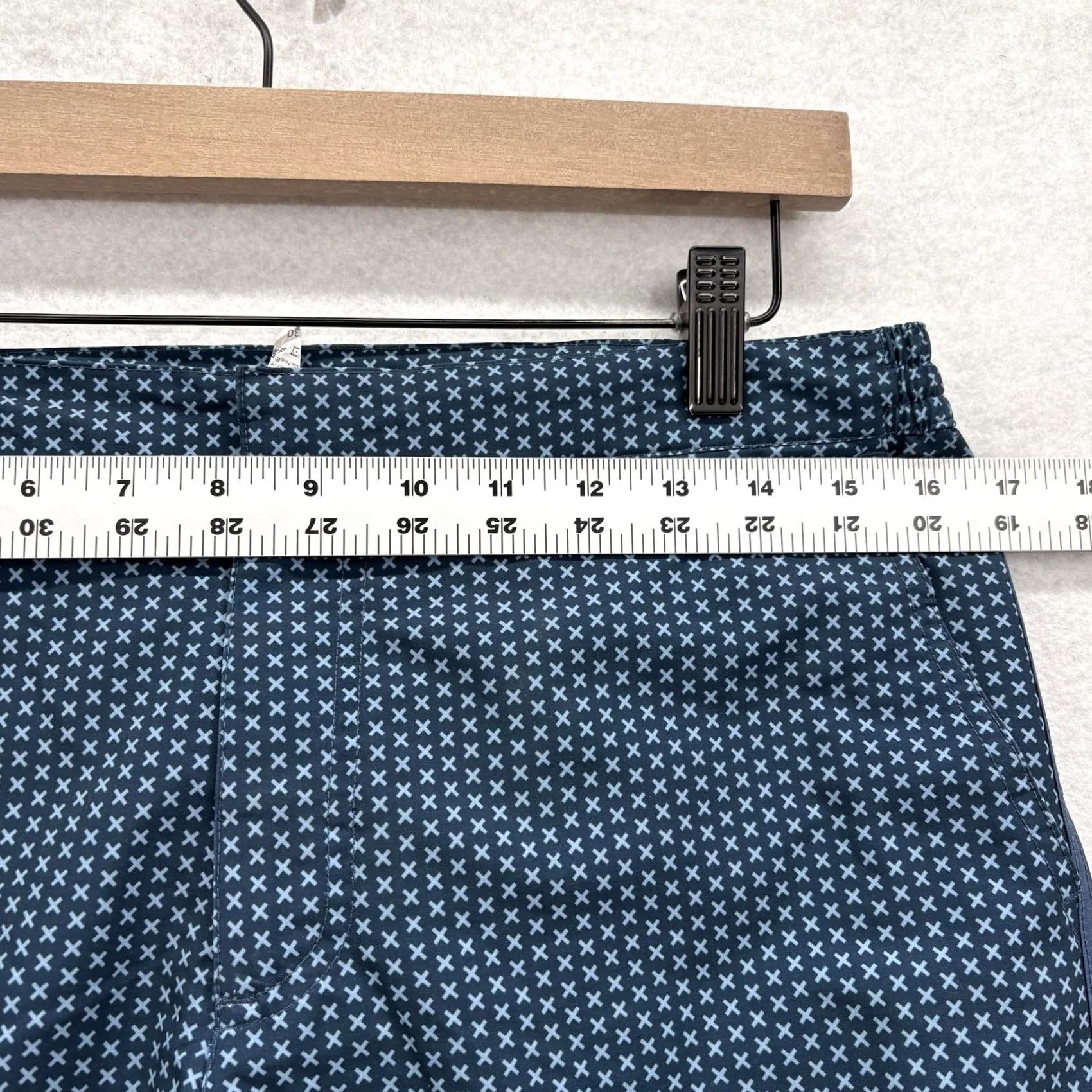 Vintage Fair Harbor Geometric Print Trunks Mens 30 Blue Quick Dry Drawstring Lined Pockets Above-the-Knee Size ONE SIZE - 5 Thumbnail