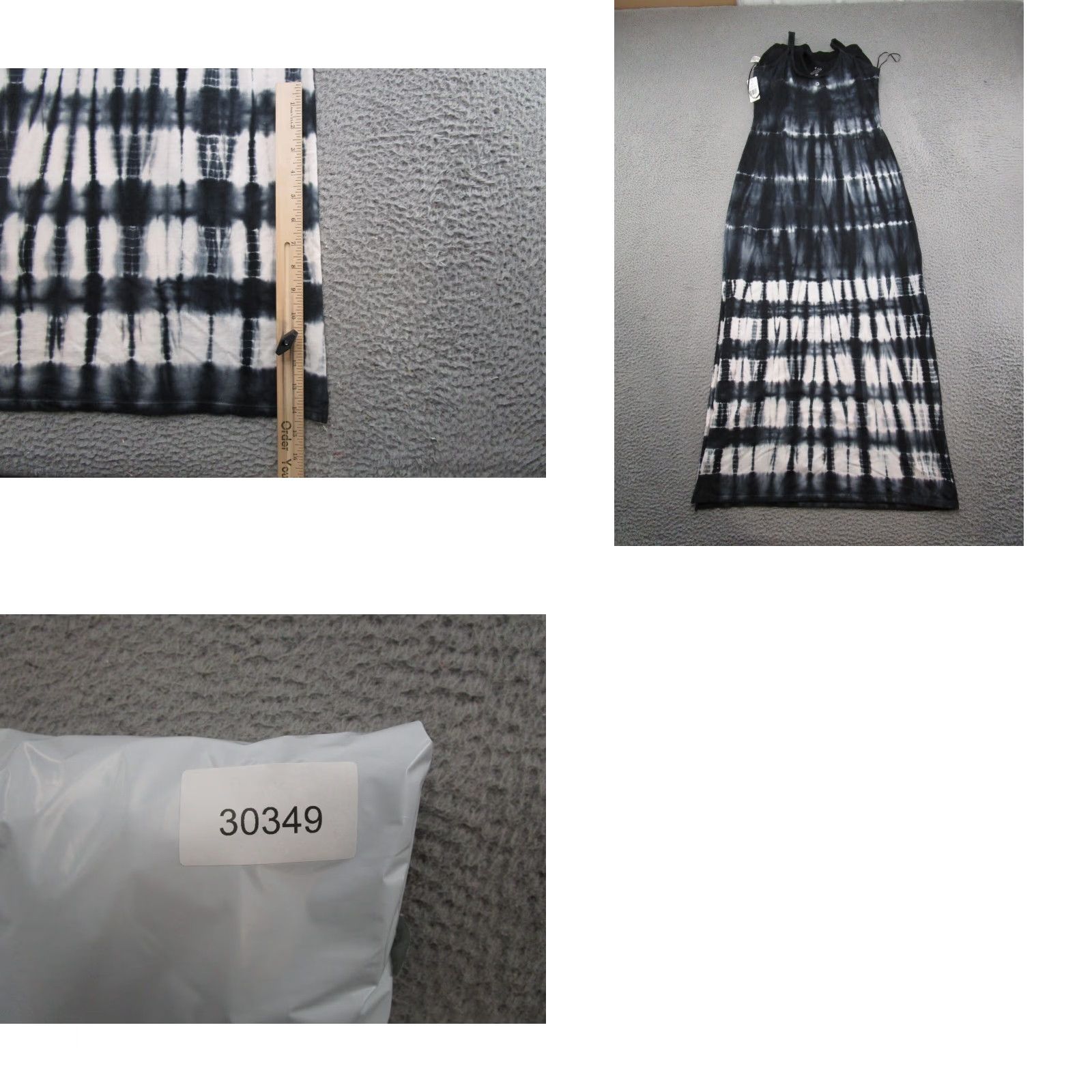 Alife Reflex Active Life Maxi Dress Sleeveless 90 Degrees Tie Dyed Black Women M NEW Size M / US 6-8 / IT 42-44 - 9 Thumbnail